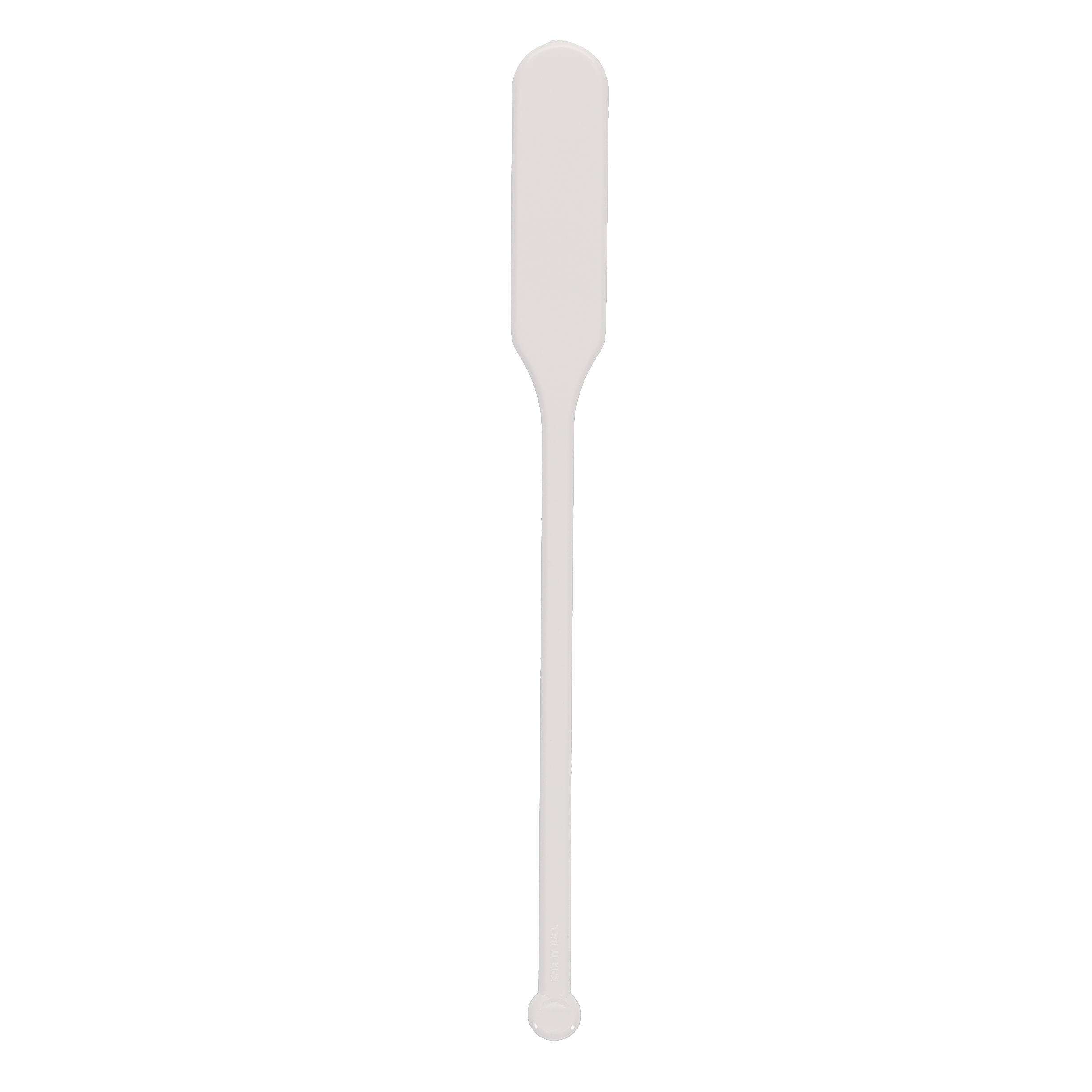 6" Paddle Plastic Drink Stirrer - White 4