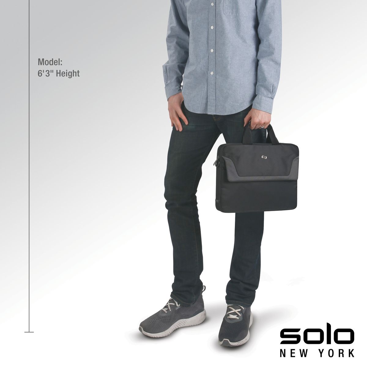 Solo Pro 14.1 Laptop Slim Brief - Black CLA112-4 Business Laptop Bag