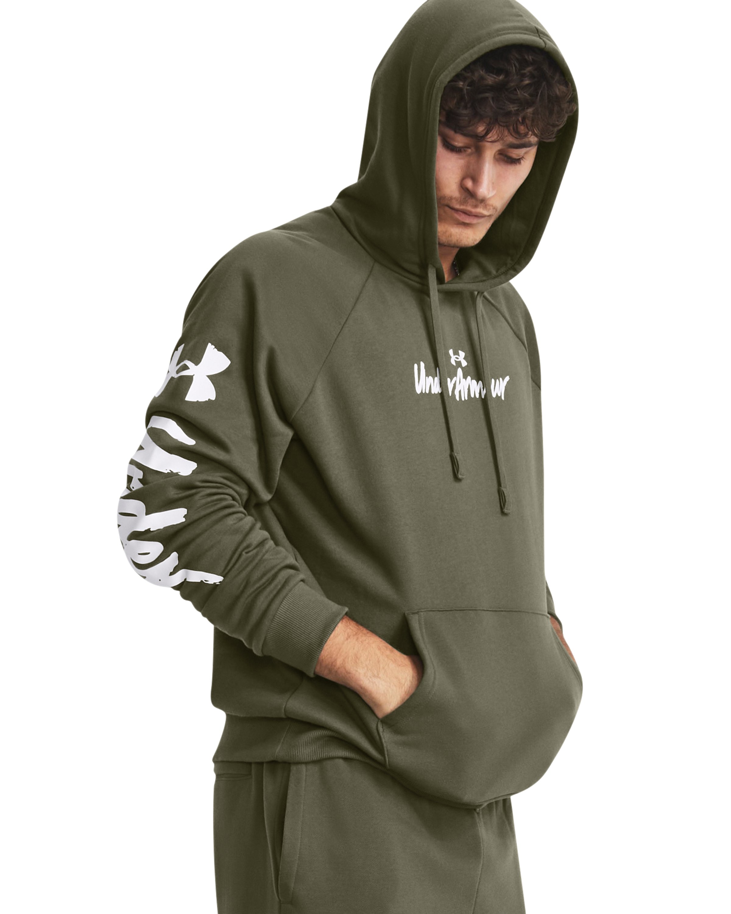 UA Rival Fleece Graphic Men's Hoodie, custom hoodie or sweatshirt with logo imprint 9