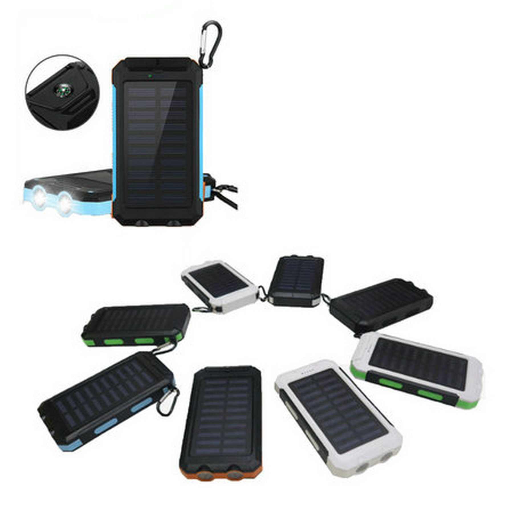 Solar Power Bank with LED Light