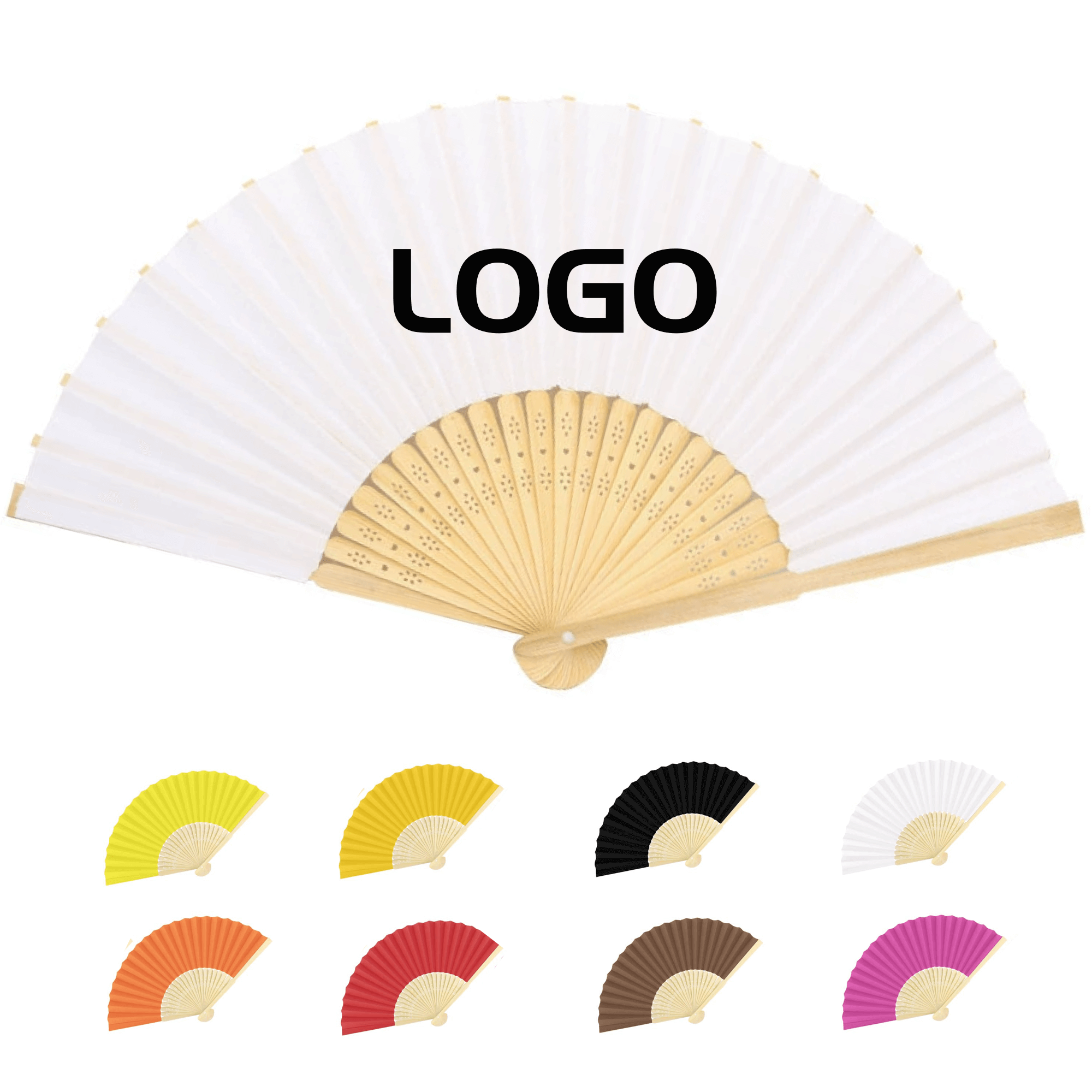 8" Handheld Folded Fan