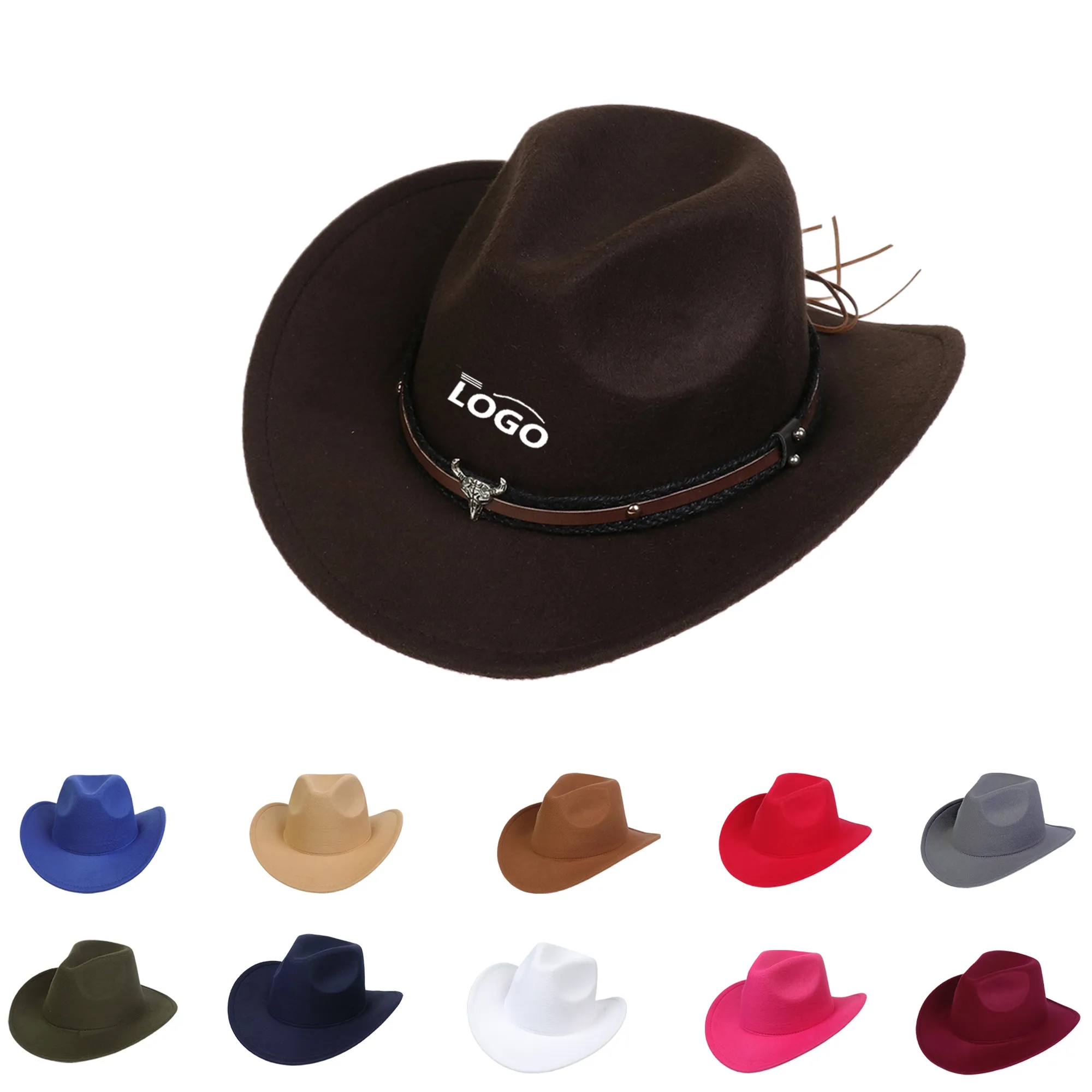 MOQ50 Wool Felt Jazz Retro Tide Hat 10