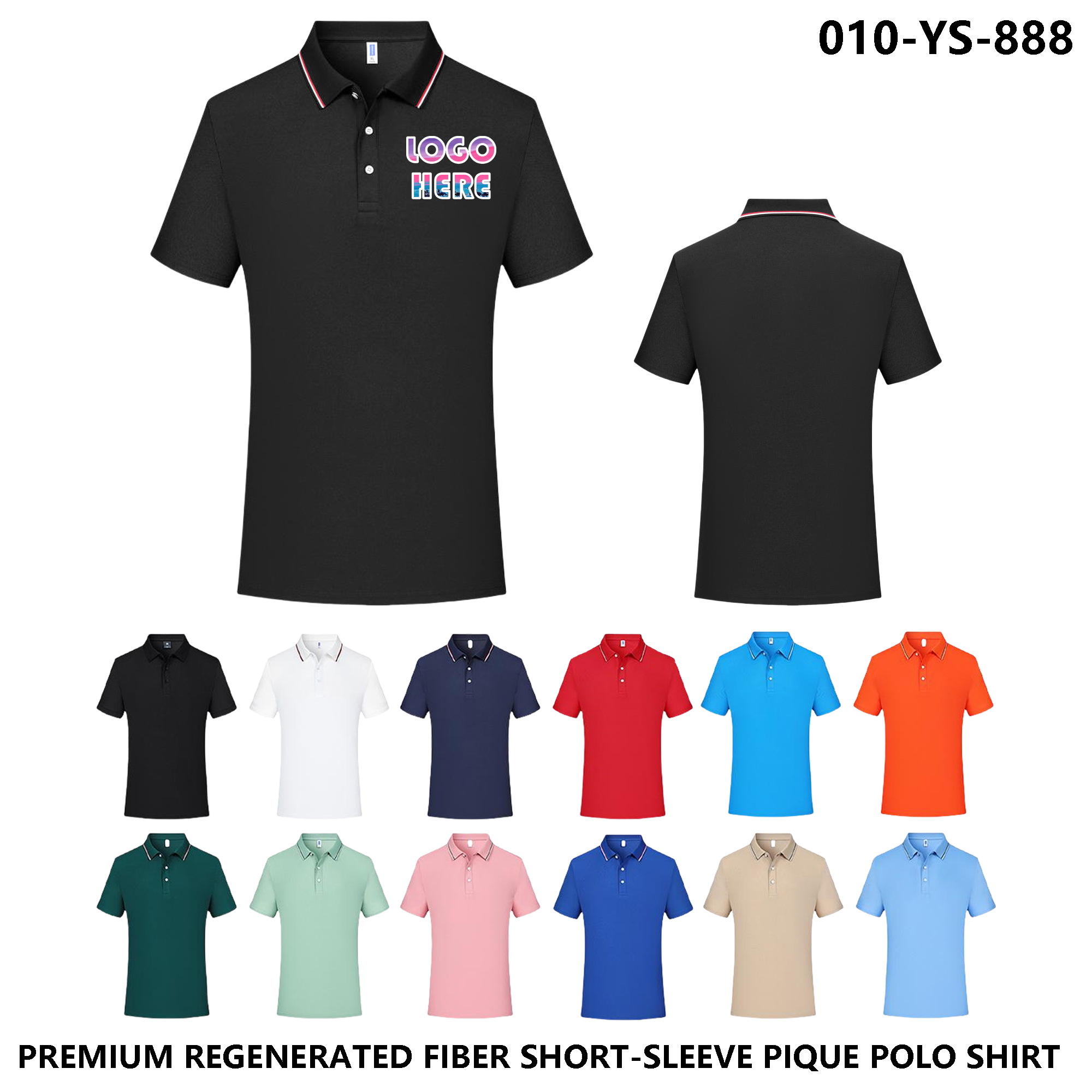 Breathable Bamboo Polo - Lightweight Summer Uniforms- Moisture Wicking Activewear 3
