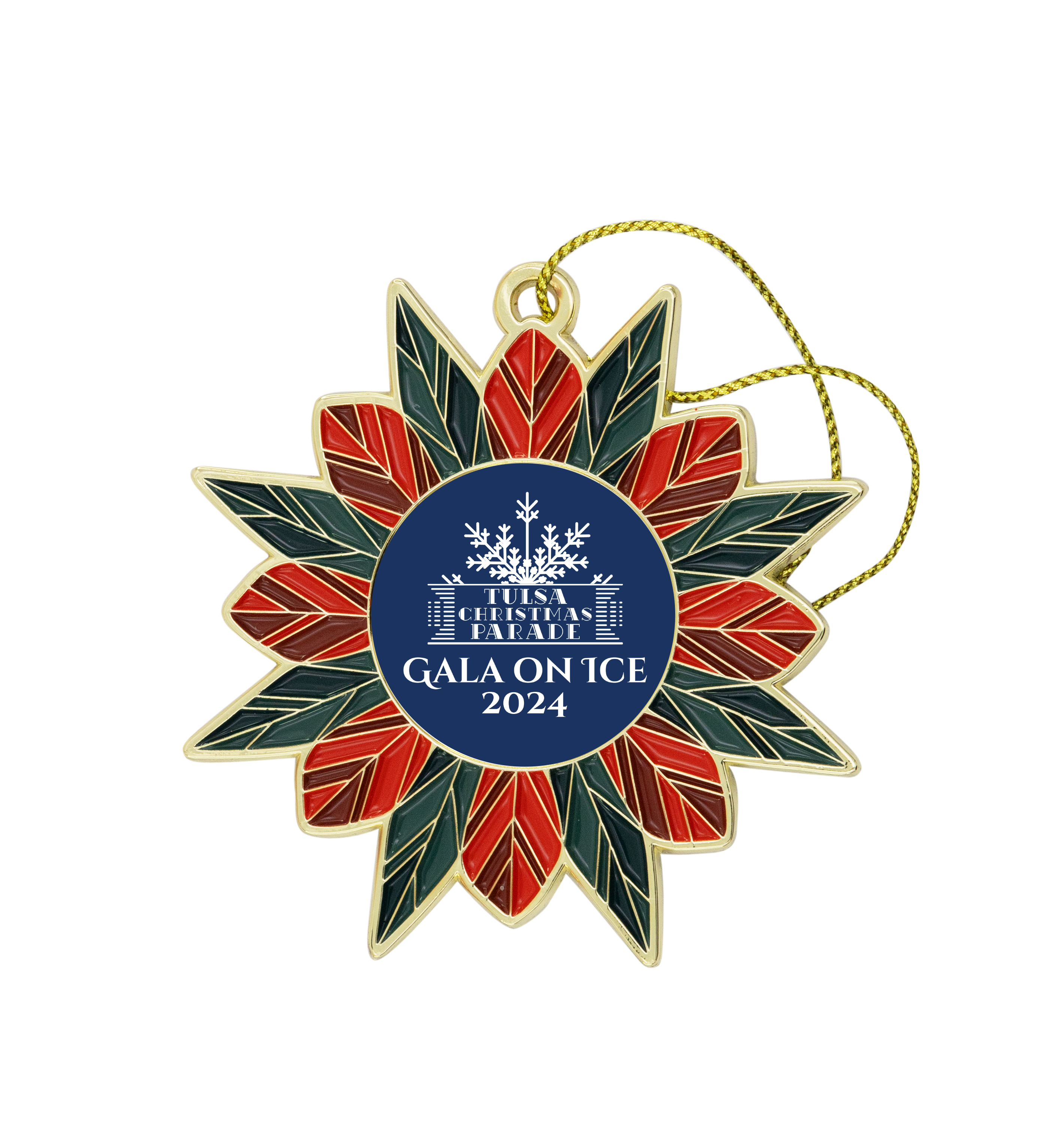 Modern Poinsettia Holiday Ornament 15