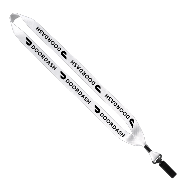 3/4" Polyester Lanyard with Bulldog Clip