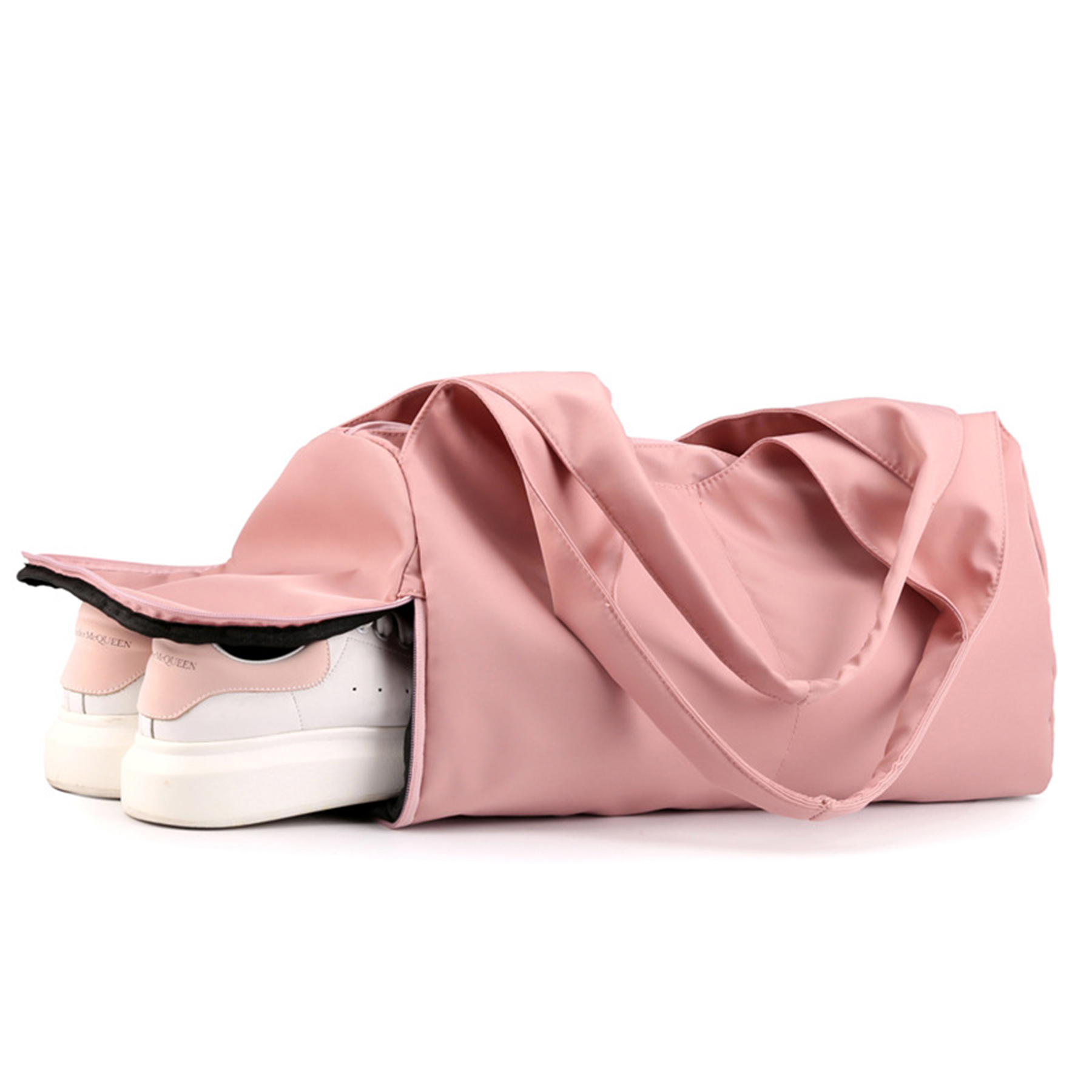 Nylon sports totes bags with shoes compartment for women 13