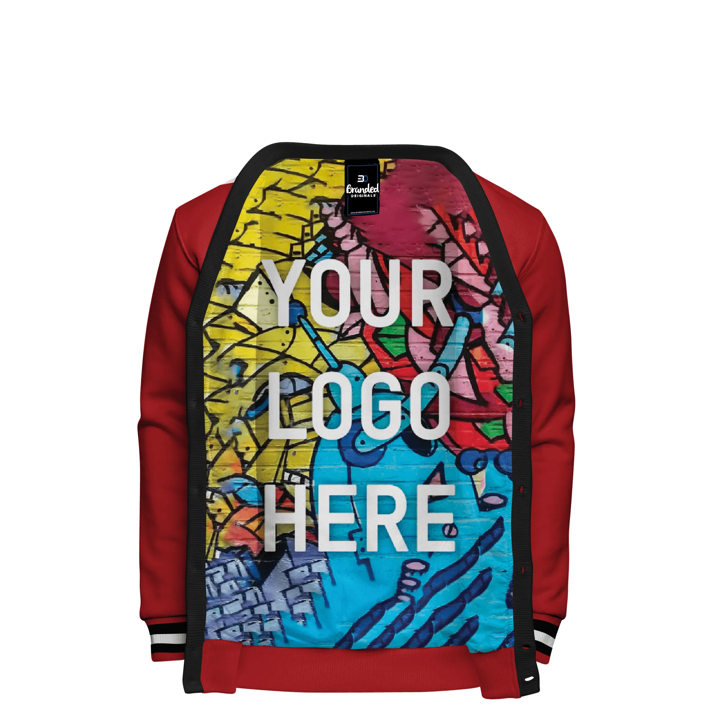 Fleece Varsity Cardigan With Custom Printed Lining 9