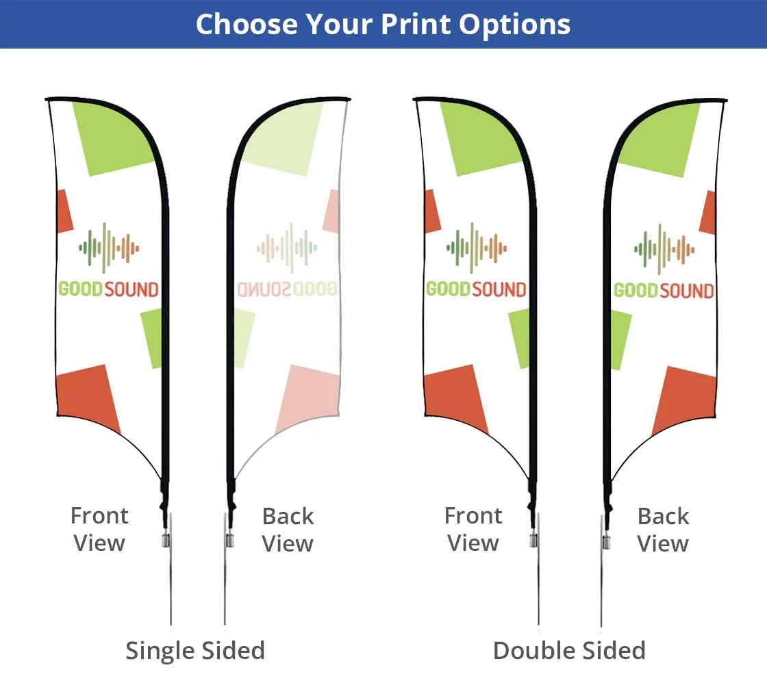 Concave Flags, Double Sided package (2.03ft x 8.91ft) 12