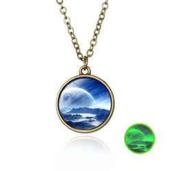 Galaxy Necklace Universe Jewelry Art Print Pendant