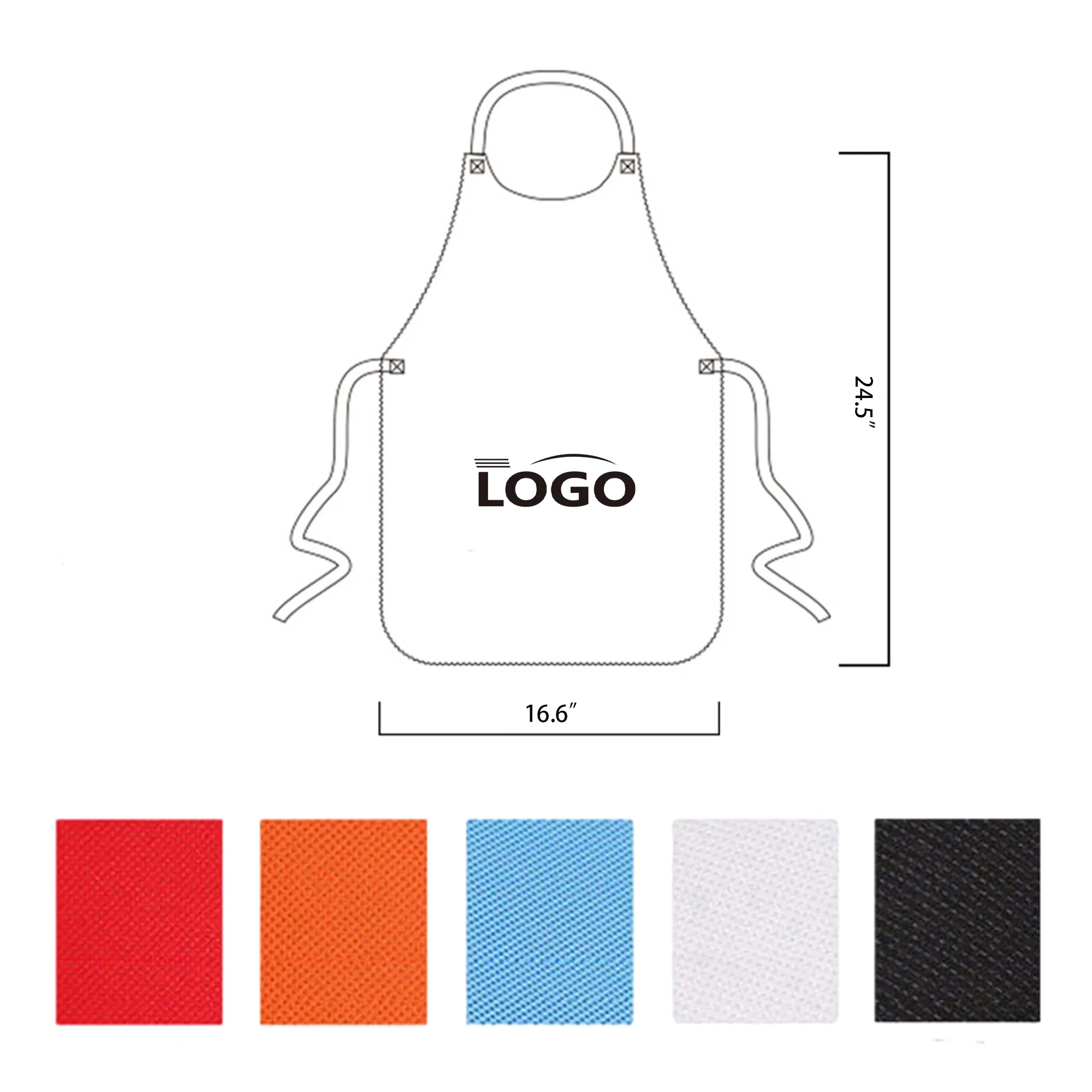 Disposable Oil And Waterproof Non-woven Apron MOQ 100PCS