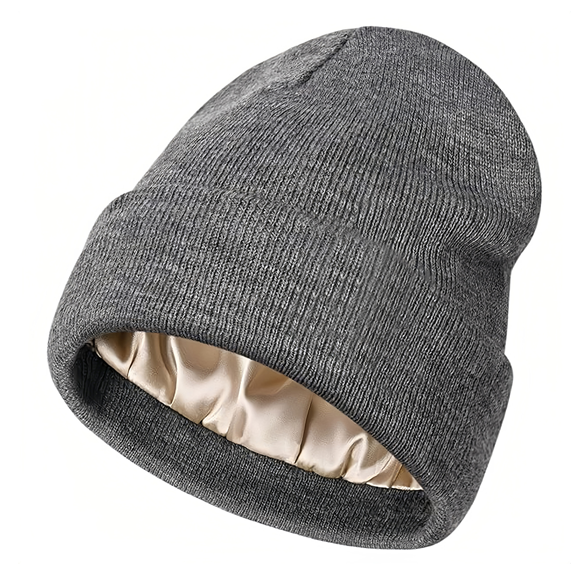 Winter Knit Cap With Smooth Lining