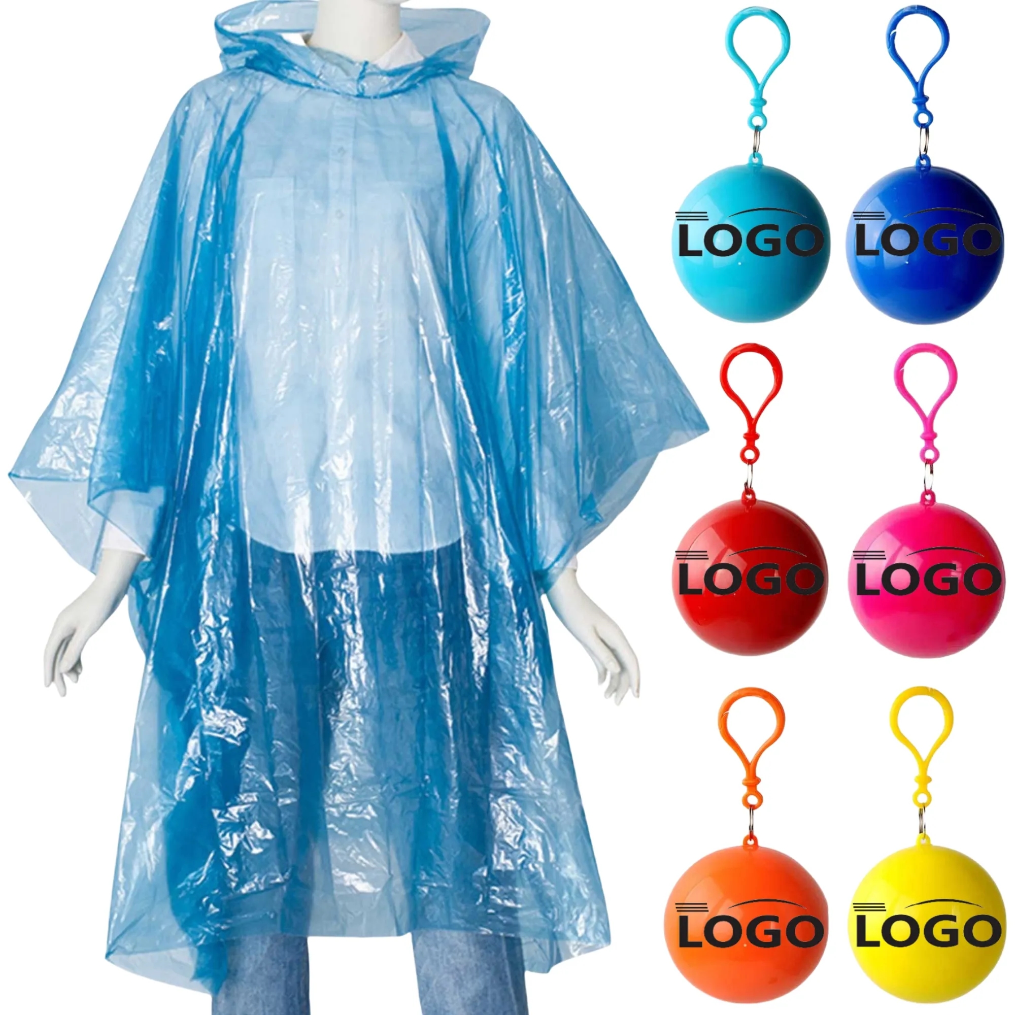 Portable Raincoat w/Disposable Poncho Balls 3
