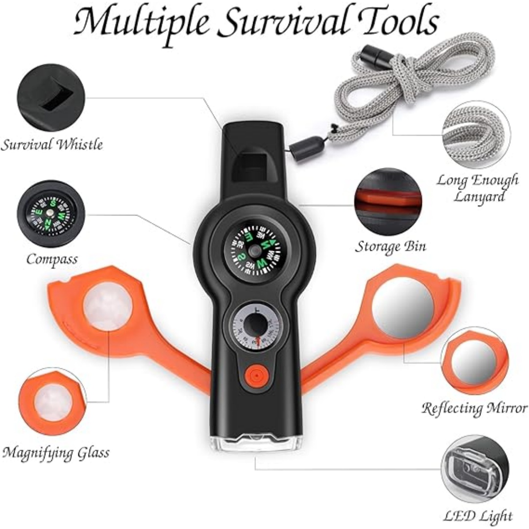 7-in-1 Emergency Survival Function Whistle 7