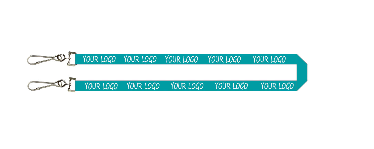 3/4 Dye Sublimated Lanyard With Double Clip MOQ 200PCS