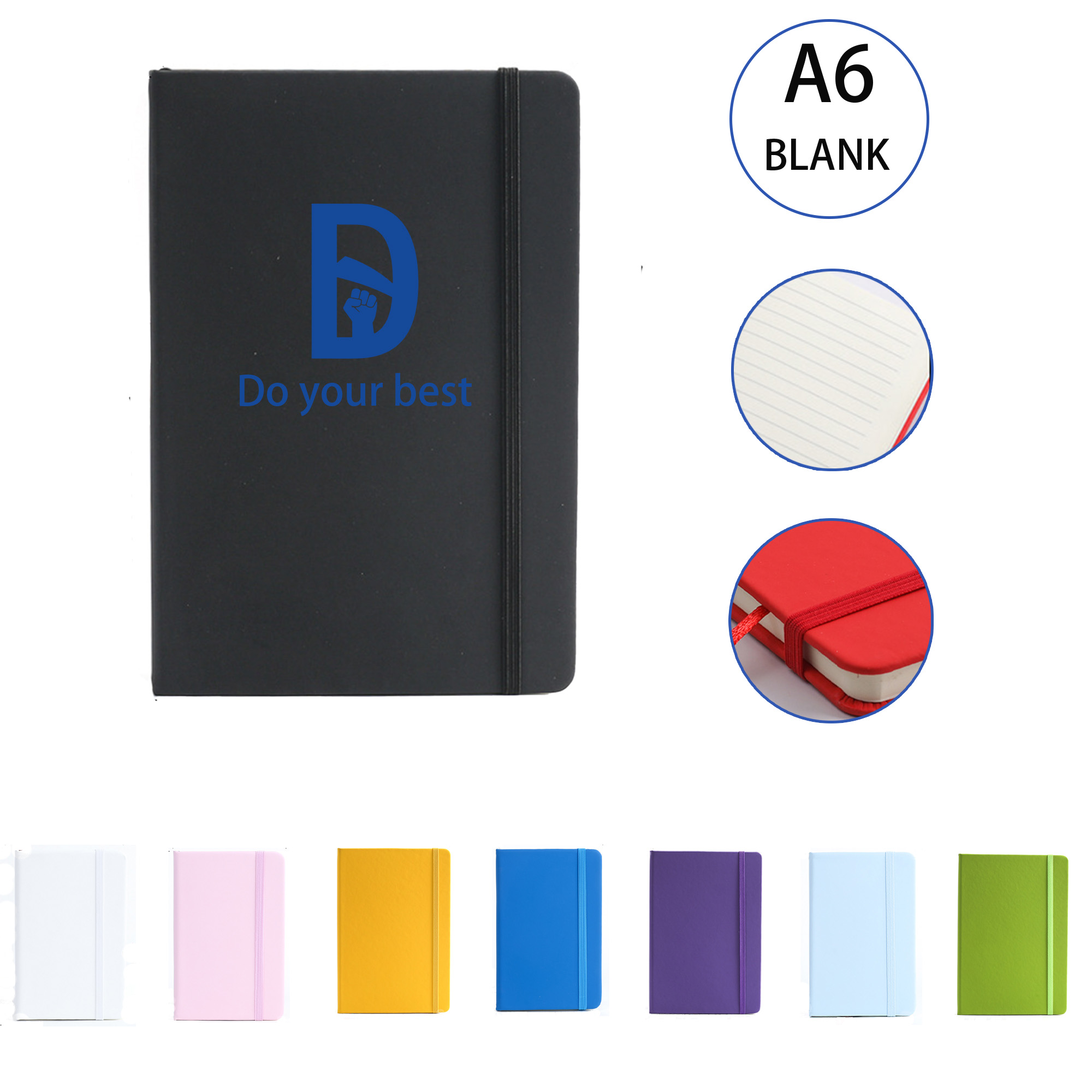 Pocket Notebook With Adjustable Strap Closure 4