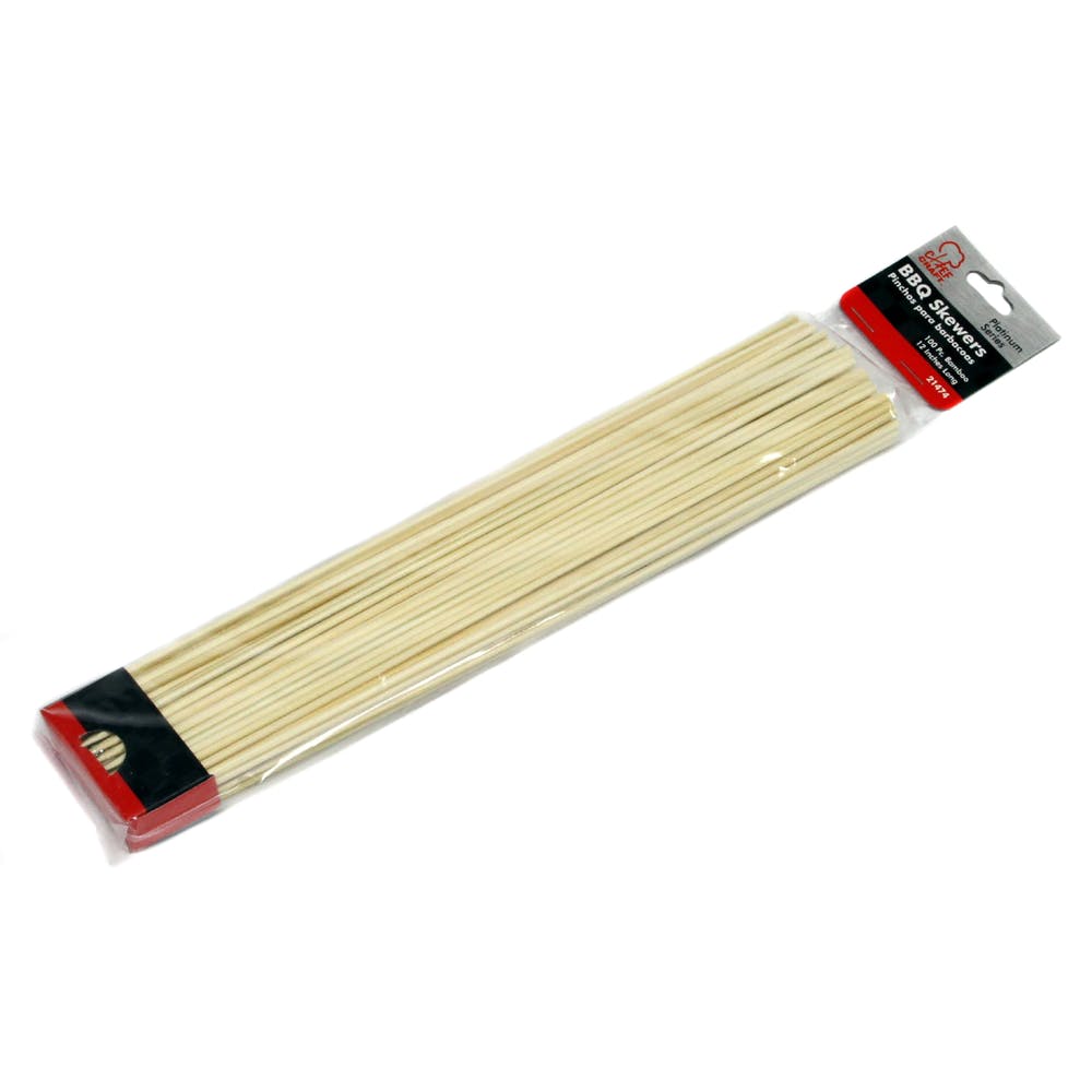 Barbeque Skewers - 100 Pack Bamboo 12" 3