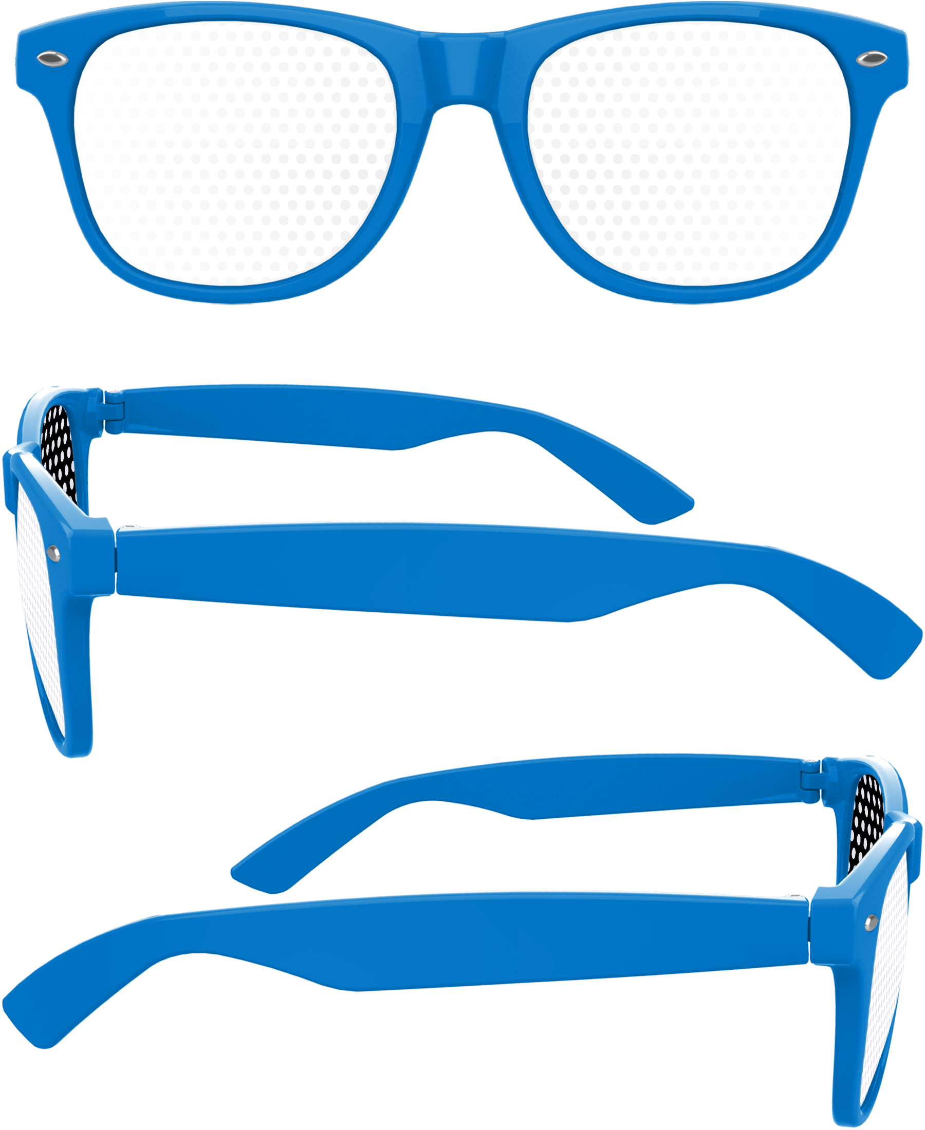 Retro Pinhole Sunglasses w/ 1-Color Temple Imprint 62