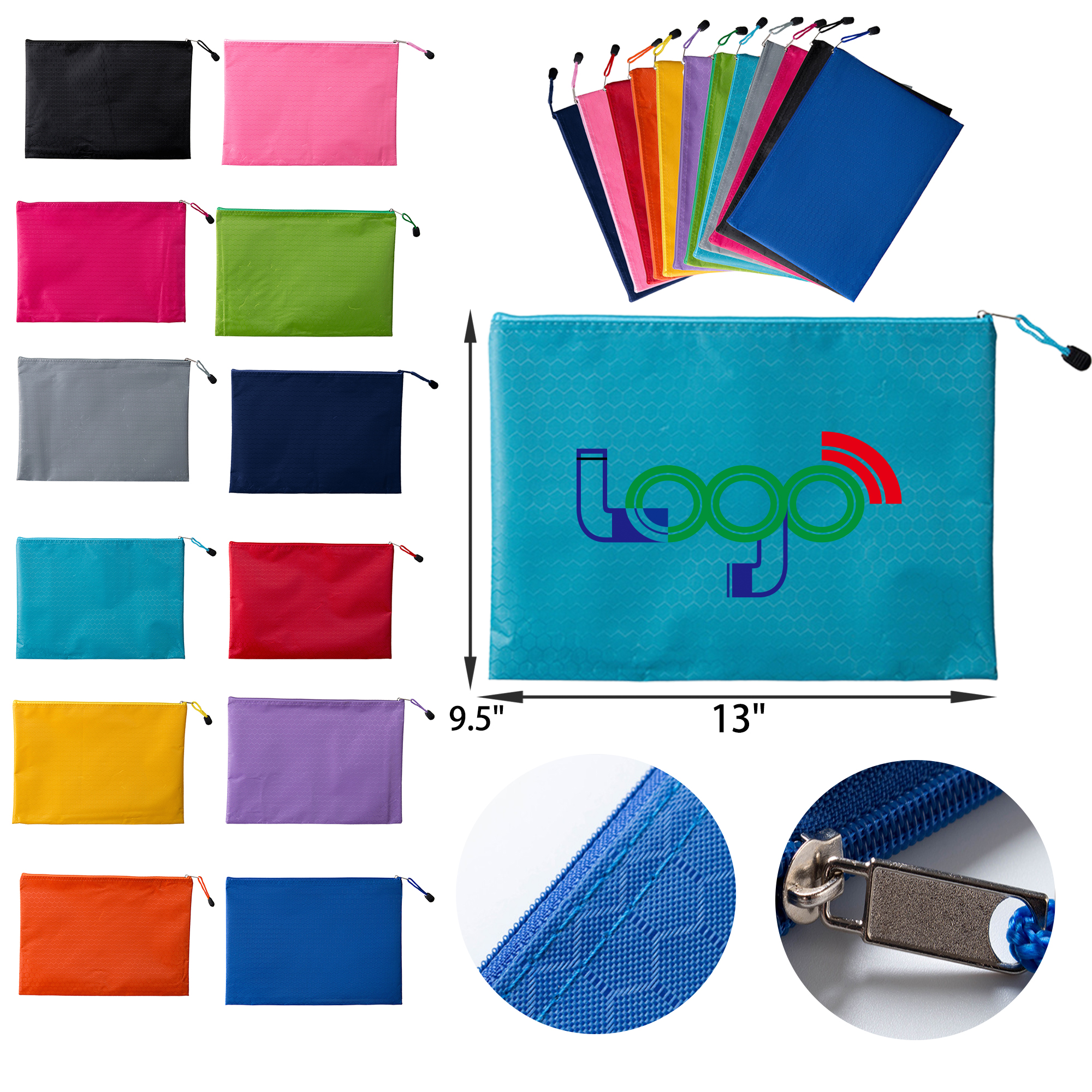 Versatile A4 Oxford Zipper Folder Document Bag 14