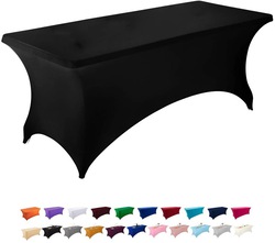 6Ft Tablecloth Rectangular Spandex Table Cloth Fitted Cover