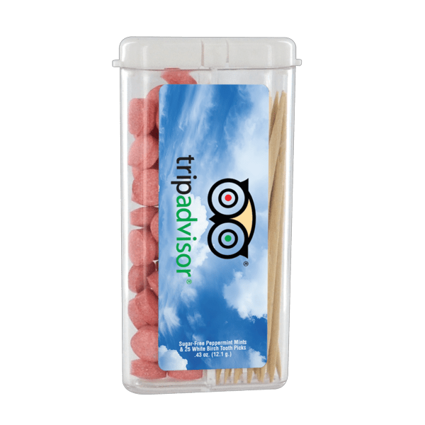Rectangular Flip-Top Mints and Toothpicks