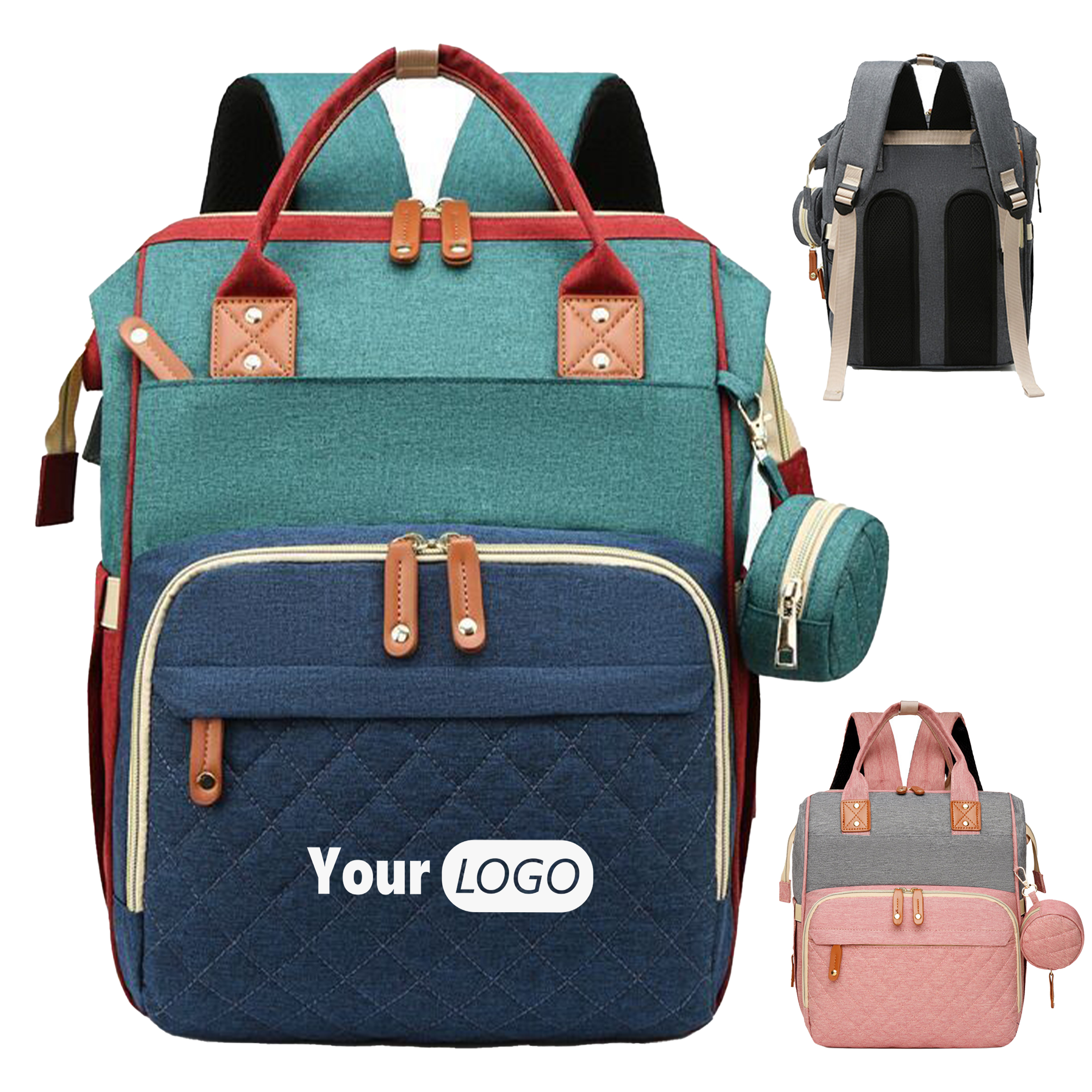 Oxford Cloth Mother And Baby Backpack ?C Practical And Comfortable 5