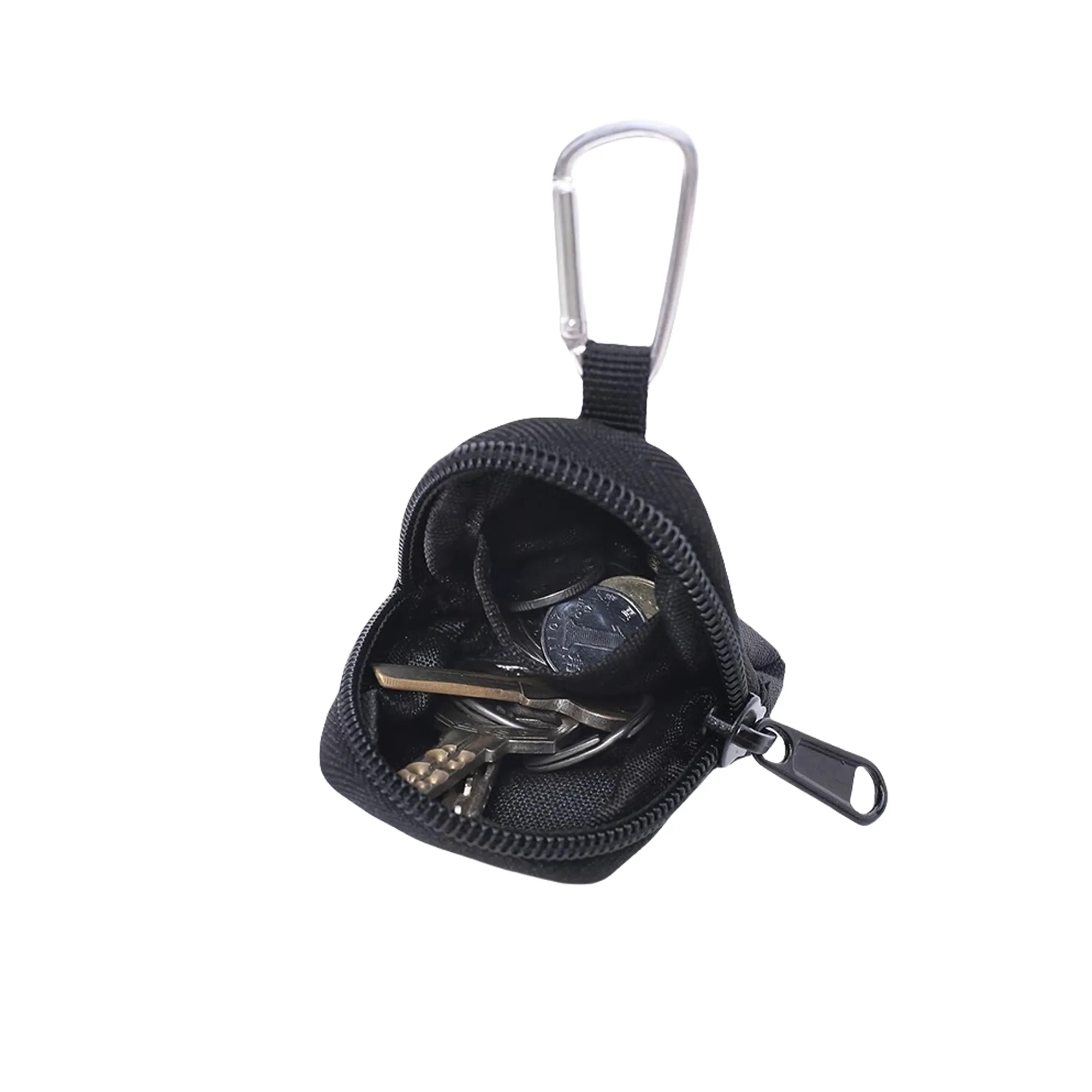 Custom Carabiner Leather Pocket Coin Purse 10
