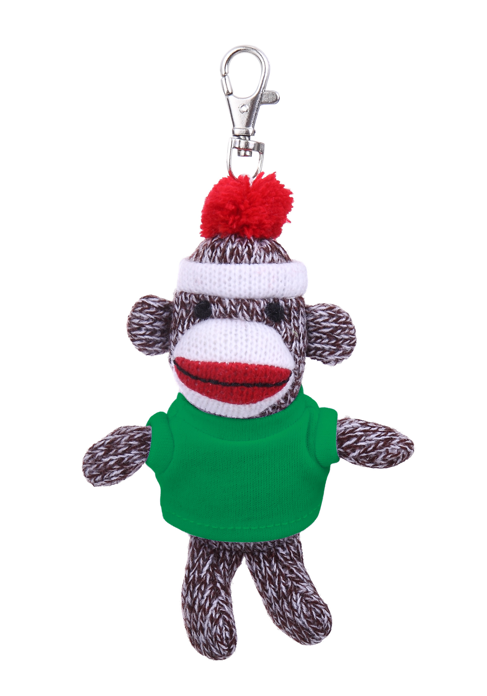Plush Original Sock Monkey Keychain with Tee 15