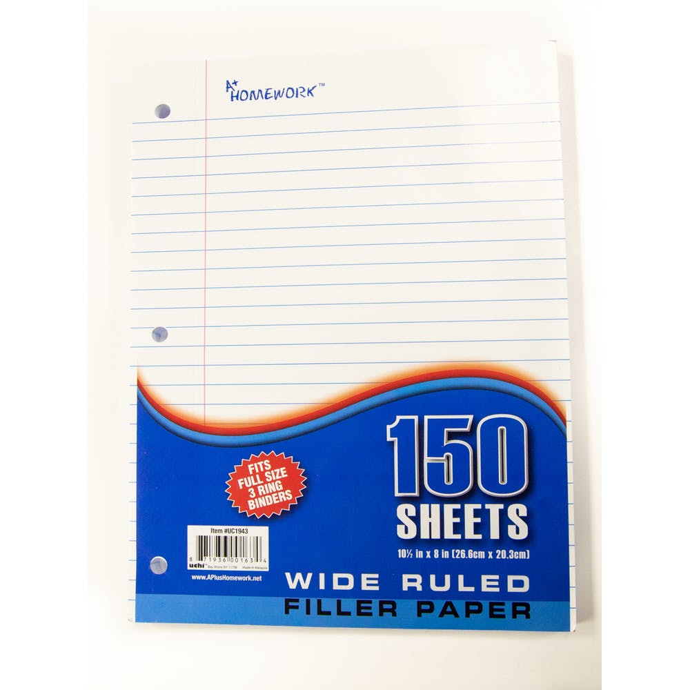 Wide Ruled Filler Paper - 150 Sheets 2