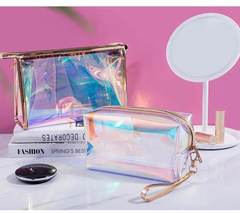 Laser Color Change TPU Makeup & Toiletry Bags