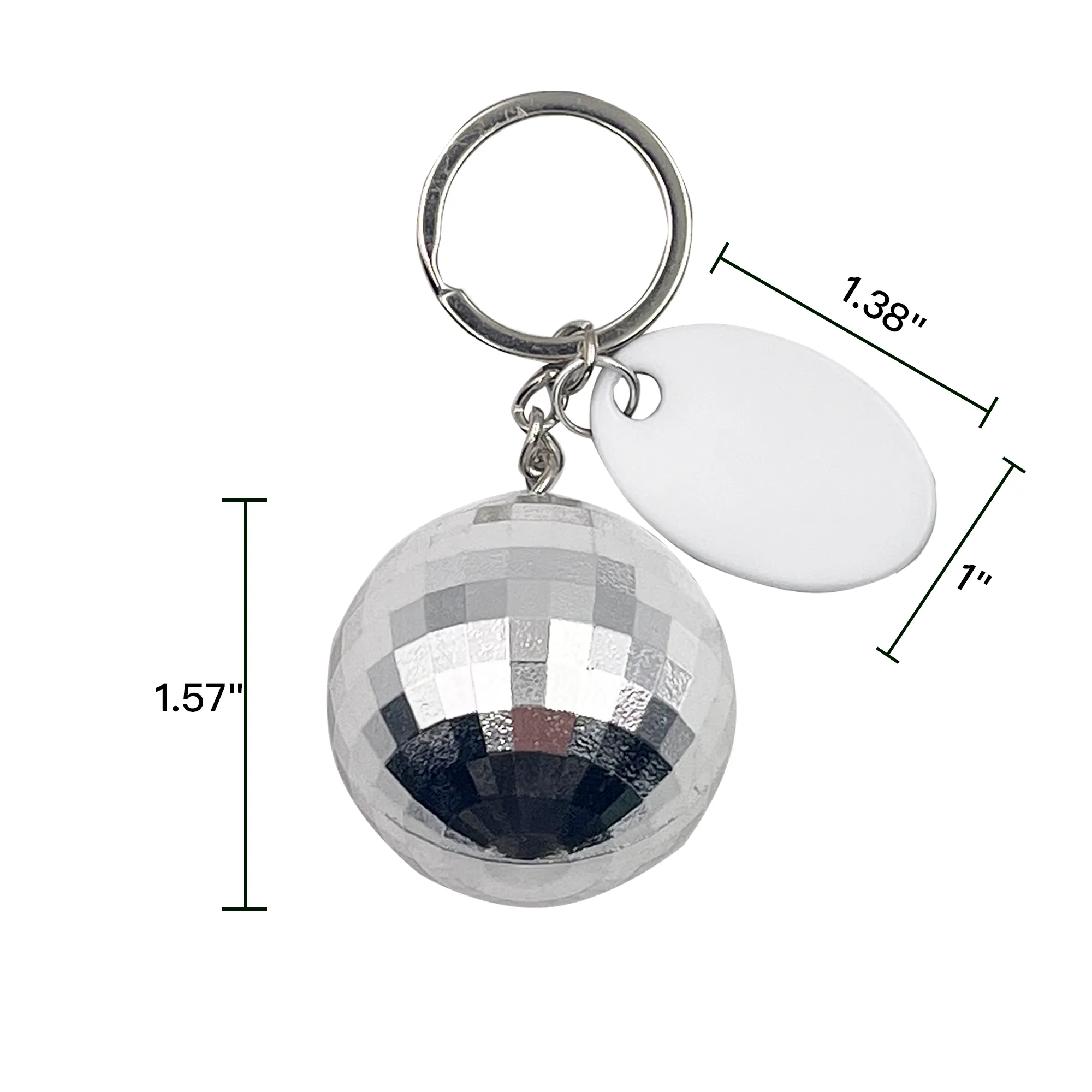 Disco Ball Keychain With Tag 7