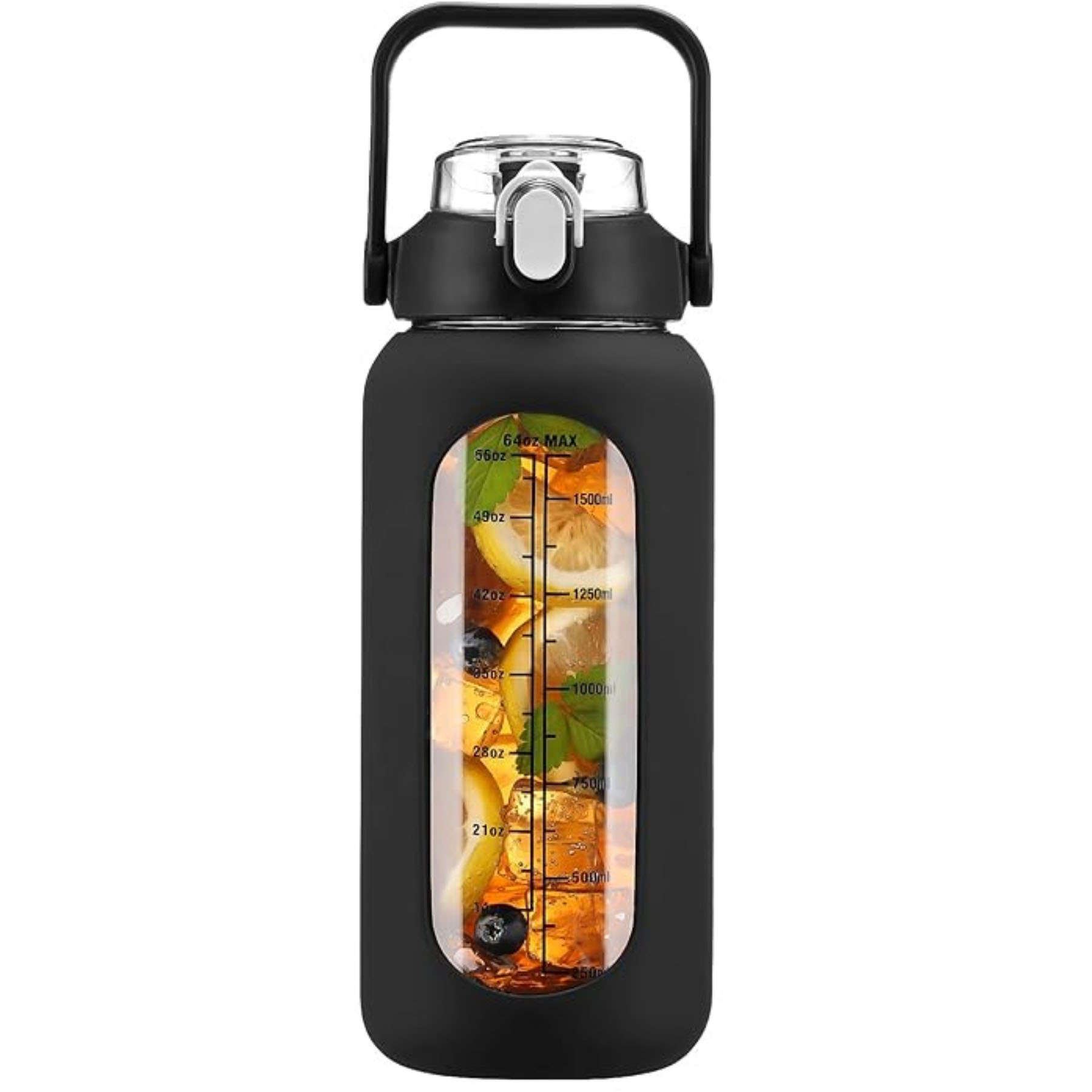 64 oz Glass Graduated Water Bottle 20