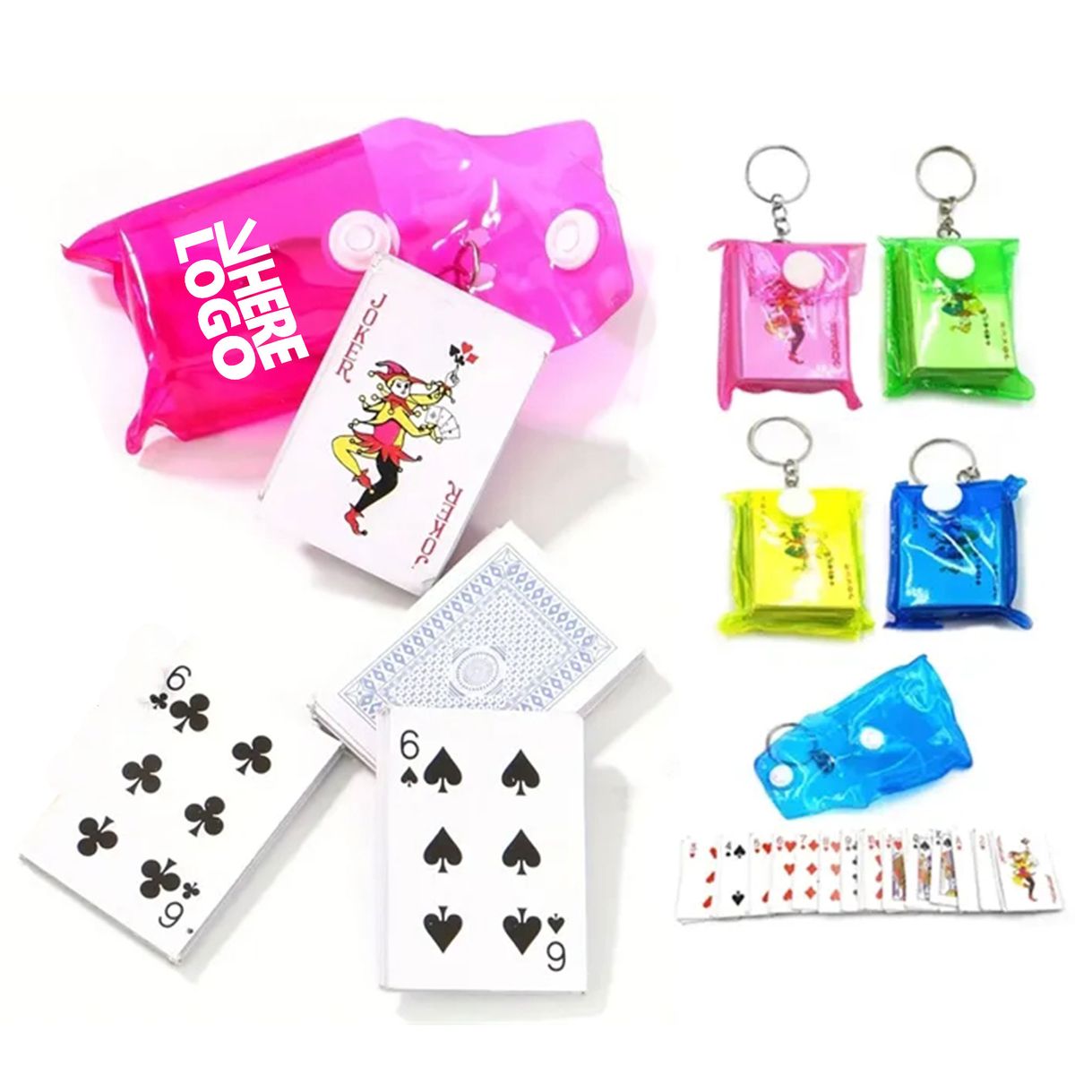 MOQ 20 Mini Poker Keychain with Waterproof Bag 2