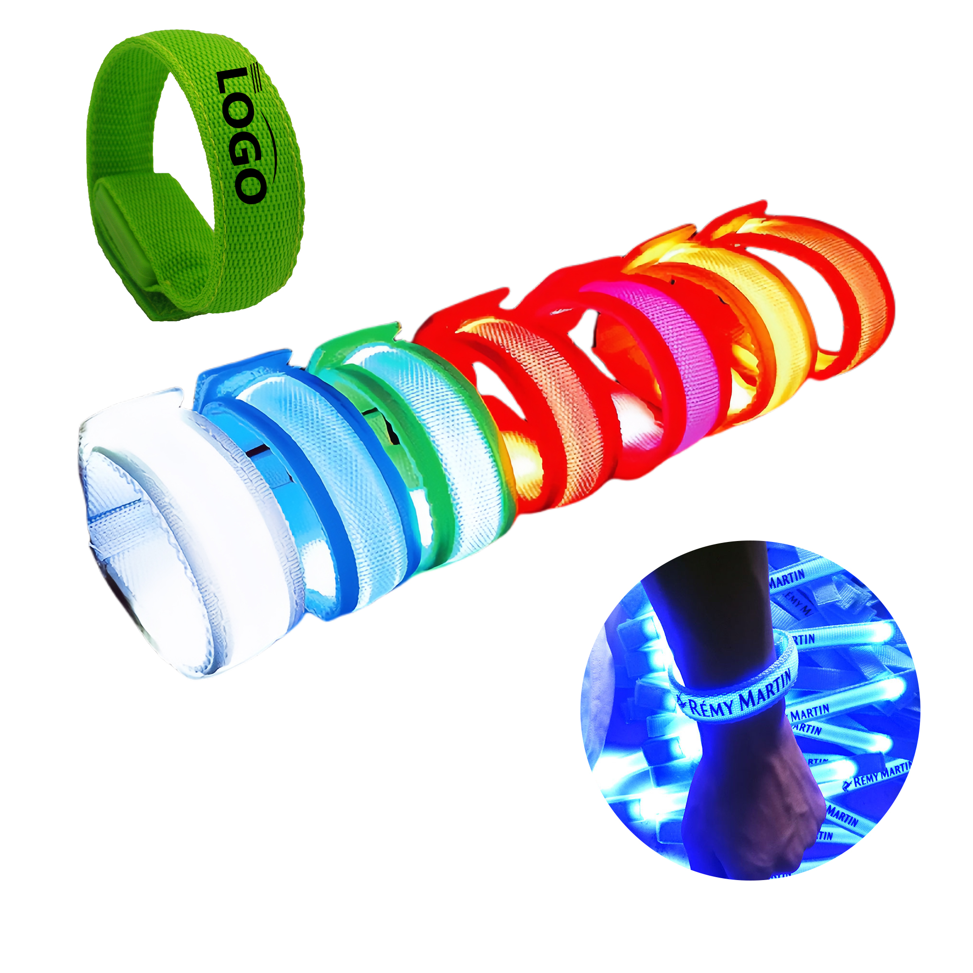LED Glow Wristband with Logo Customization