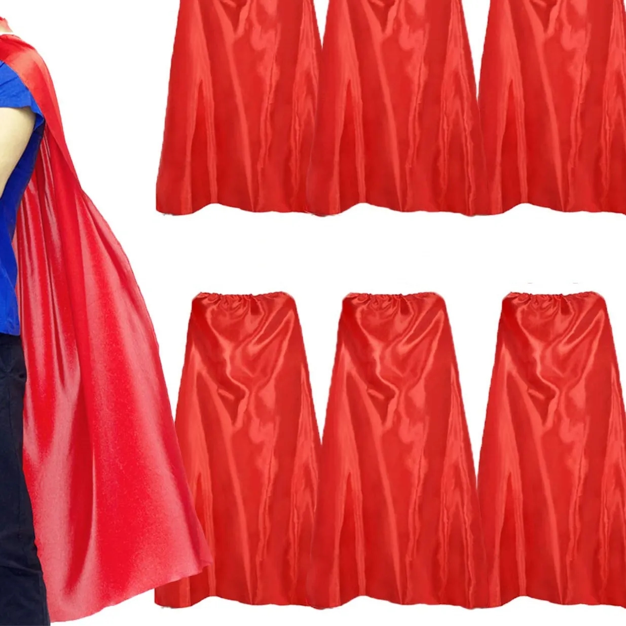 MOQ 100 PCS Custom LOGO Adult Kids Cosplay Colorful Cape 14