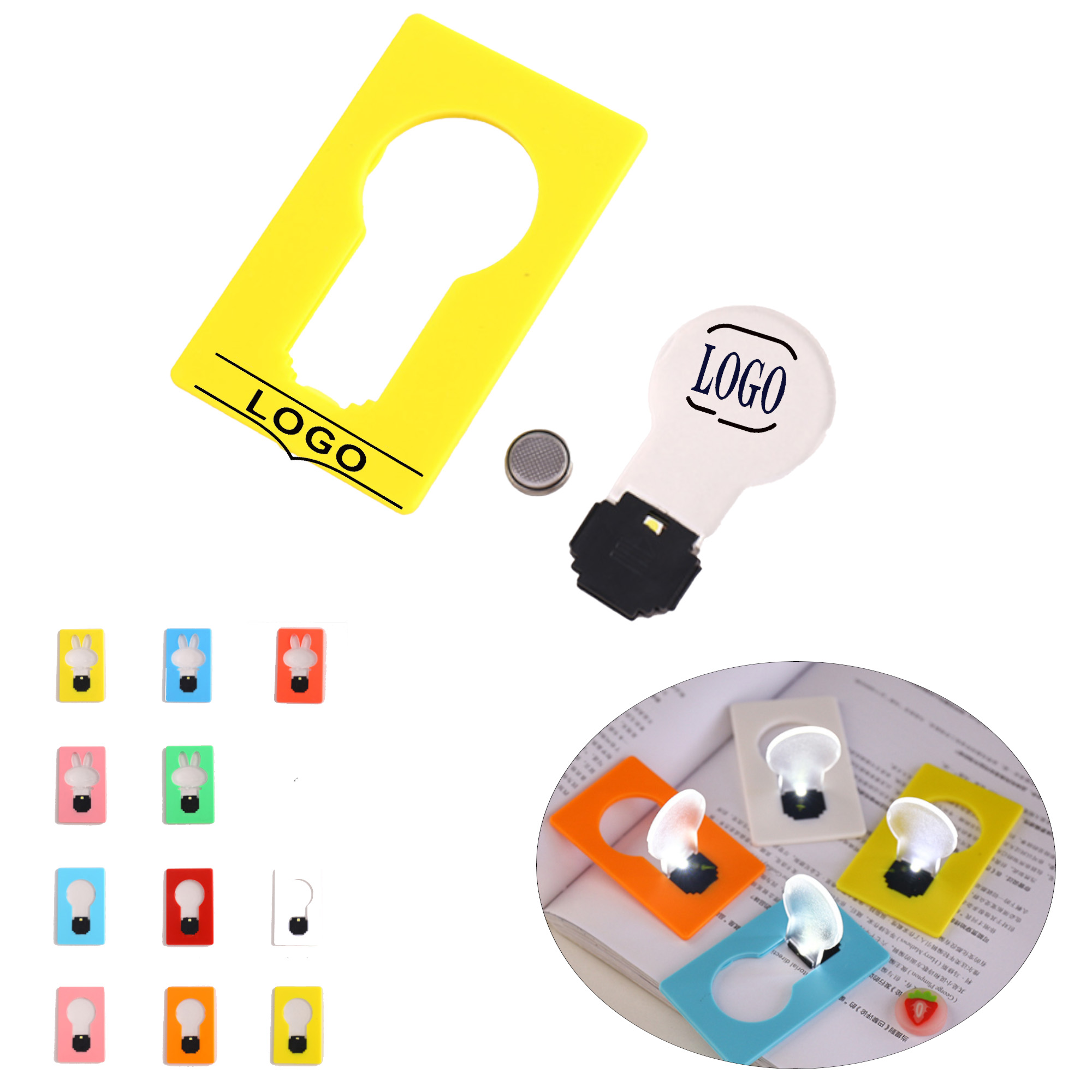 LED Foldable Card Mini Night Light Portable Glowing Decor 8
