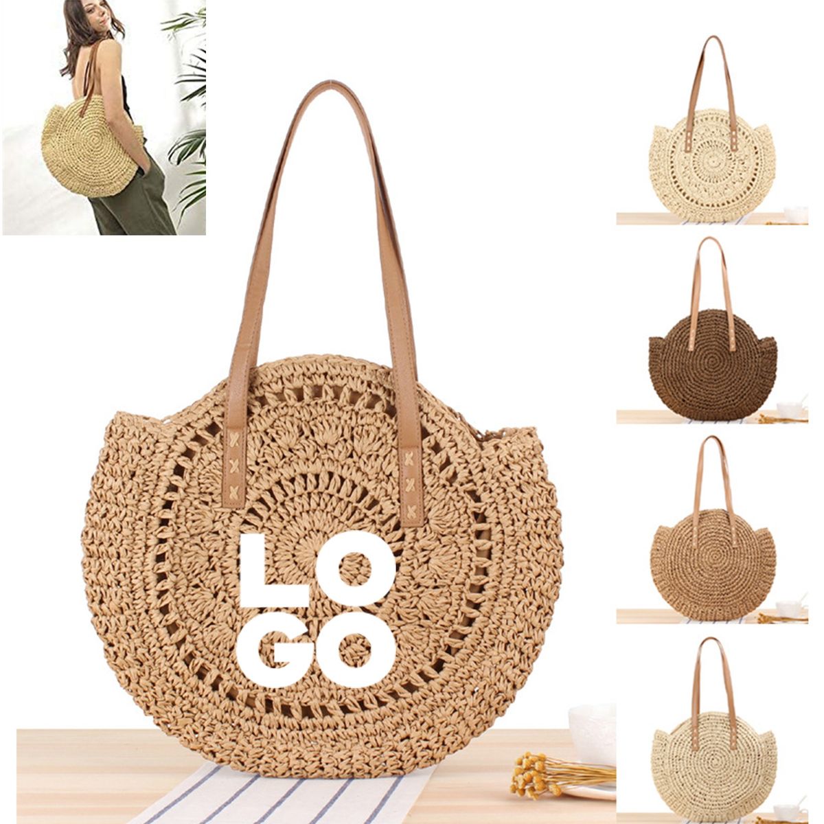 Summer Beach Handbag With Wallet