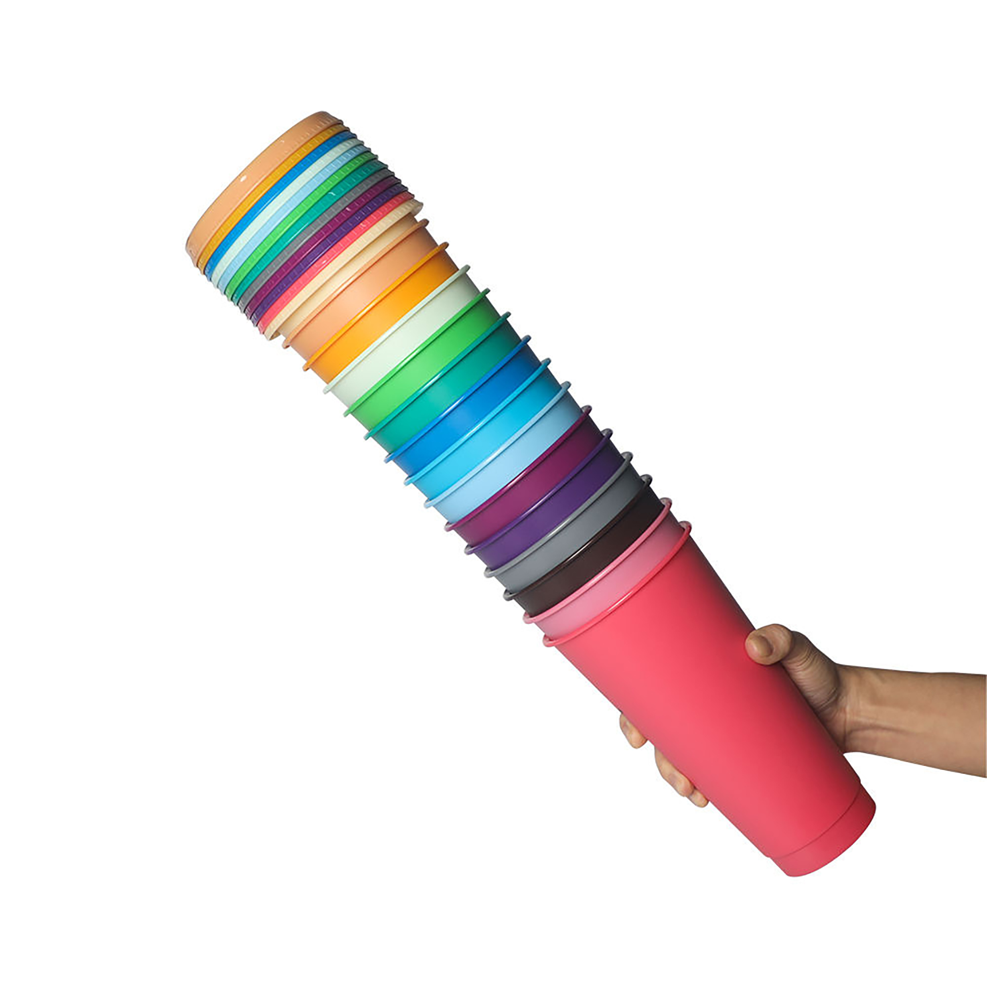 Durable Plastic Straw Stadium Drinking Cup 11