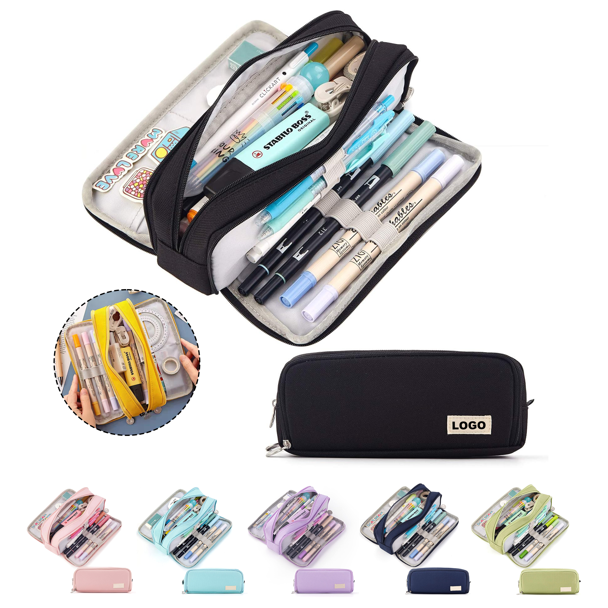 Big Capacity Pencil Pouch Pen Bag 4