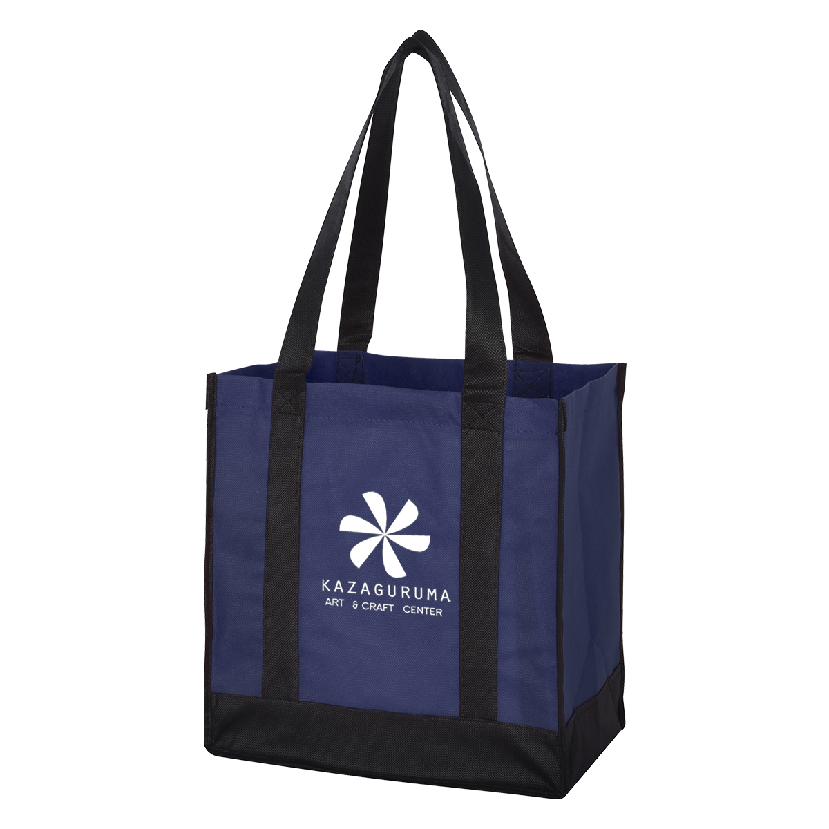 Non-Woven Two-Tone Shopper Tote Bag - 3331 | BigPromotions
