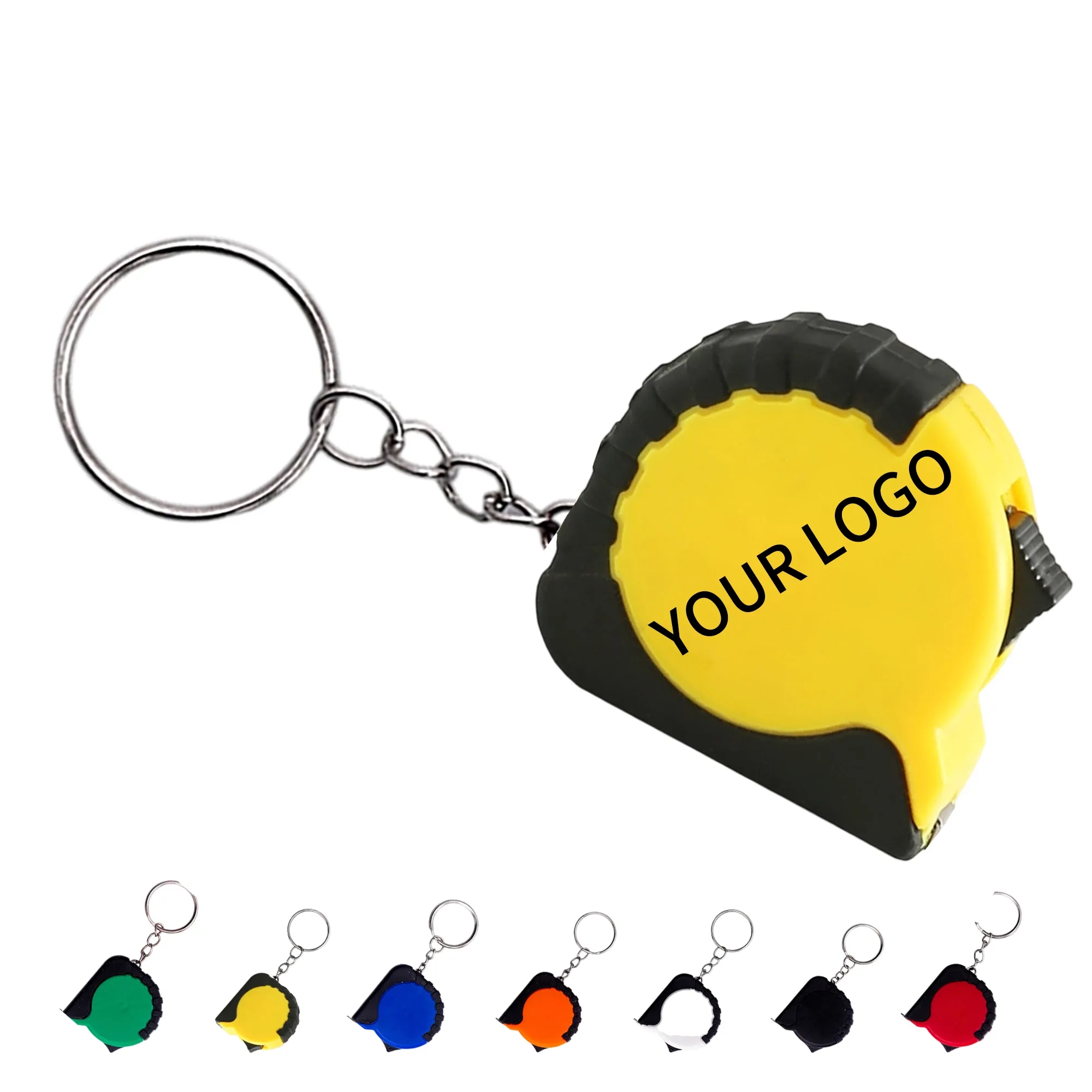 ABS Mini Tape Keychain with Stainless Steel Measuring Tape