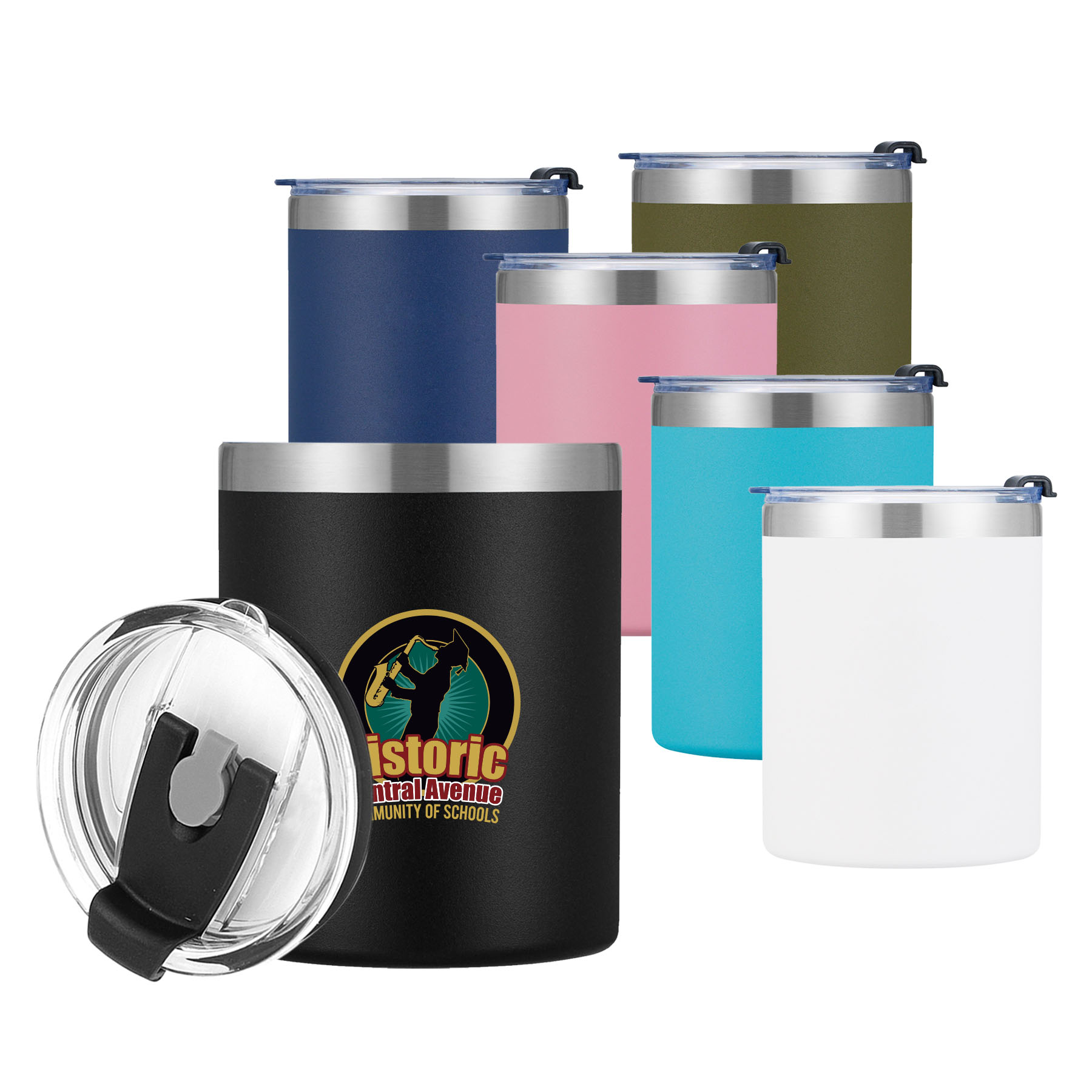 12 oz. SS Lowball Tumbler with Lid 8