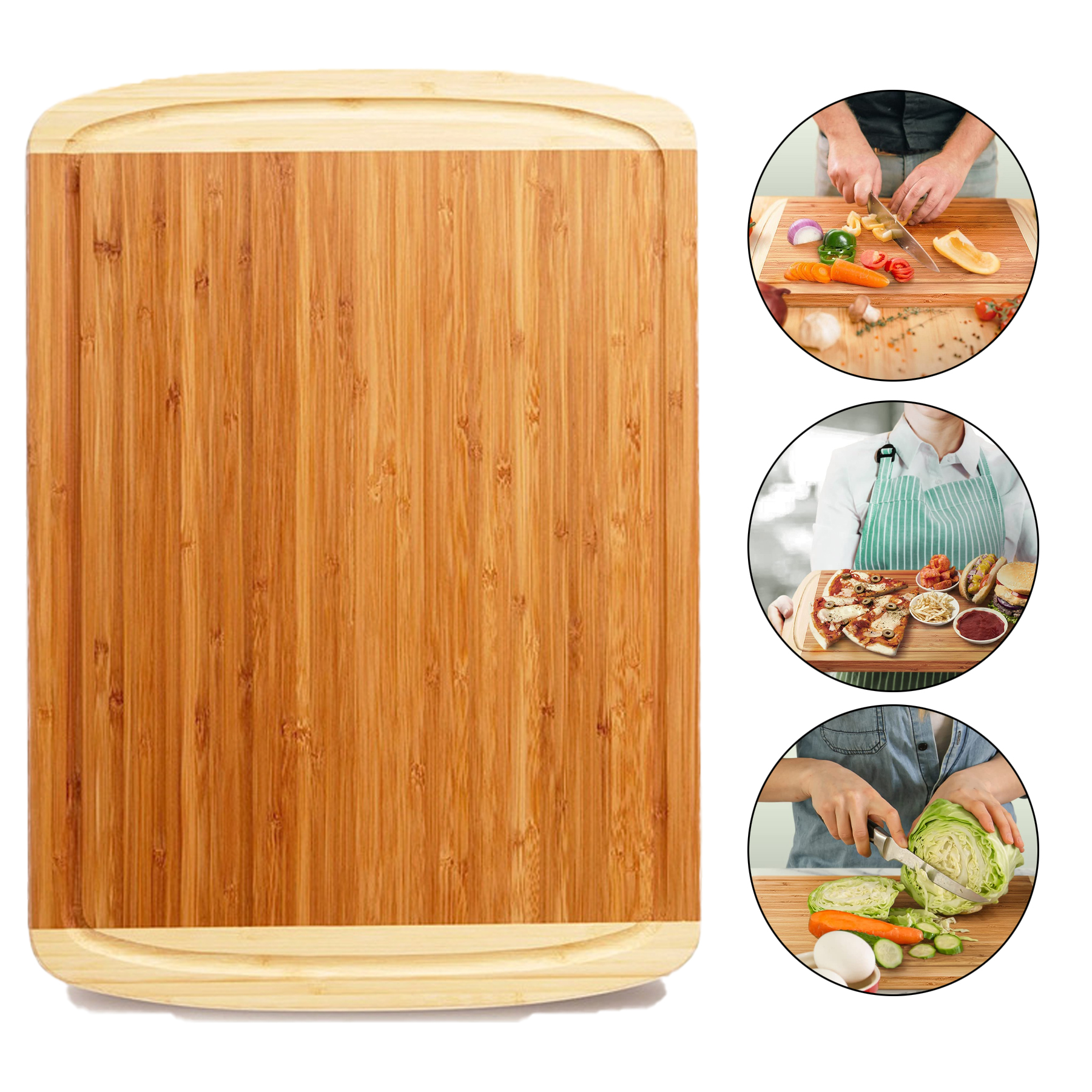 Organic Extra Large Bamboo Cutting Board 5