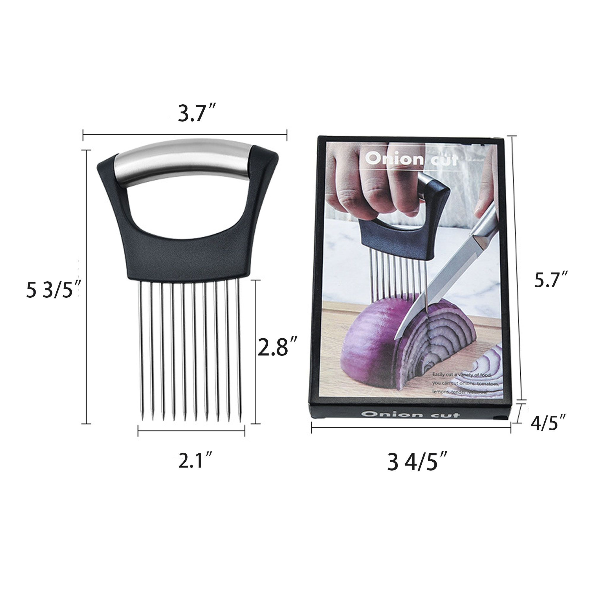 Stainless Steel Onion Holder Slicer 3
