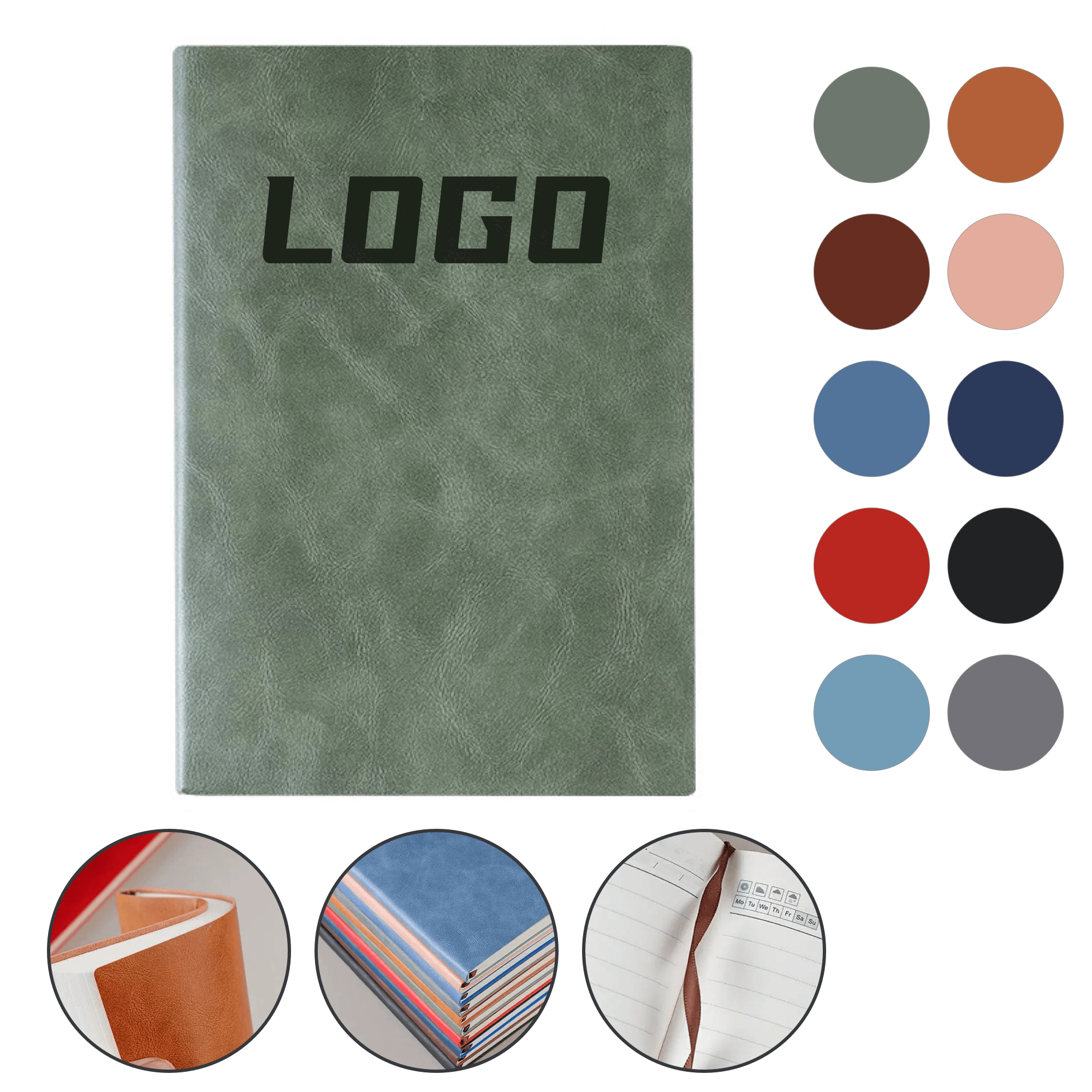 A5 PU Leather Thread-Bound Notebook 5