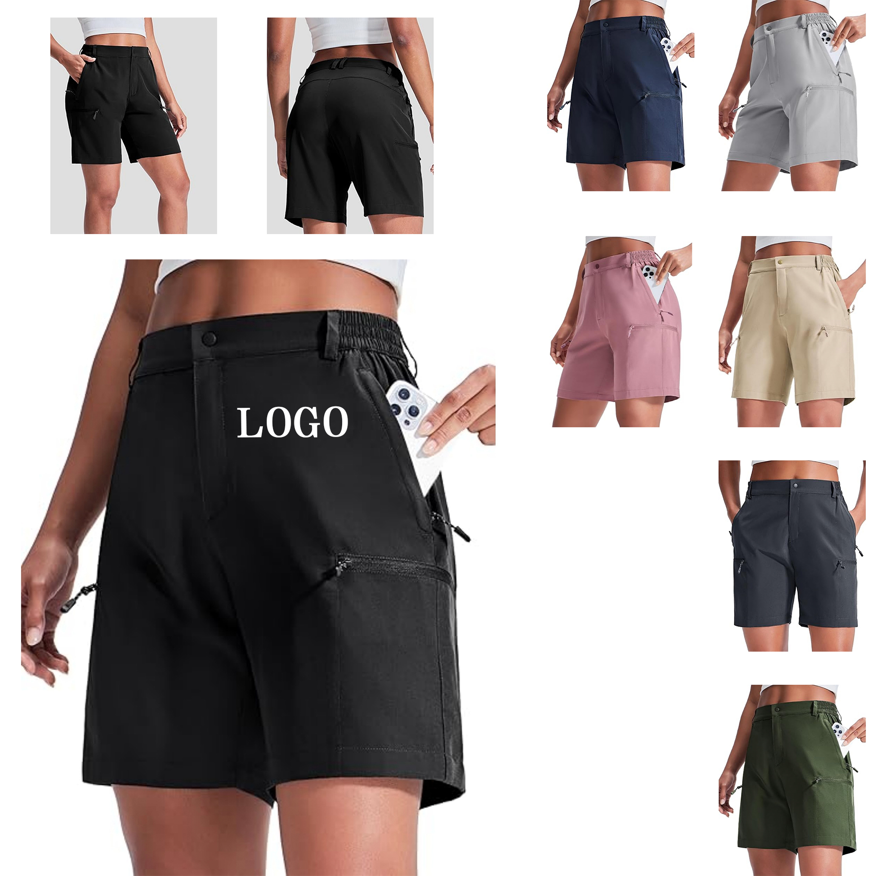 Quick Dry Lightweight UV Zipper Cargo Shorts 18