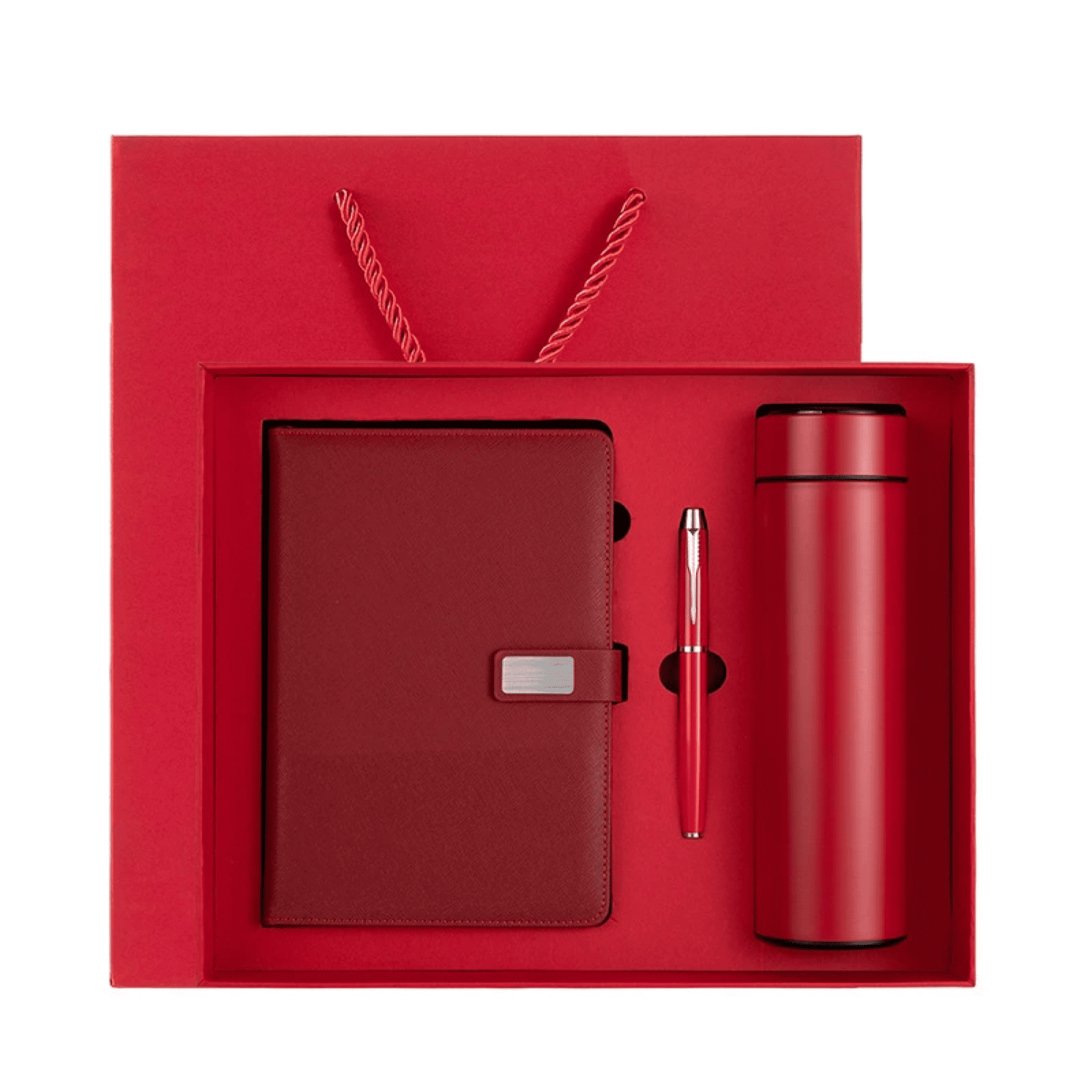 MOQ 25 Faux Leather A5 Notebook & Thermos Gift Set 10