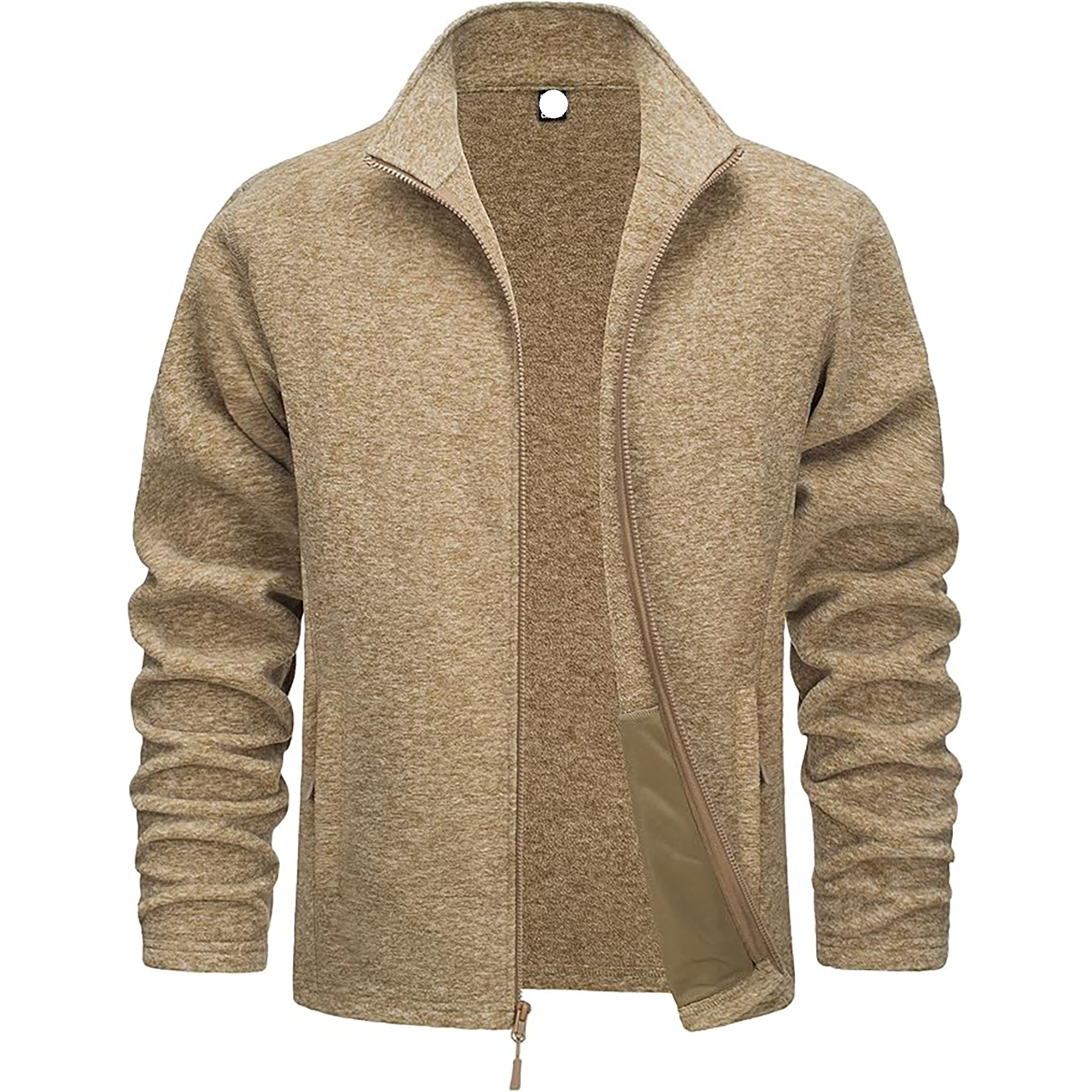 "Men Zipper Fleece Jacket Full zipper" 47