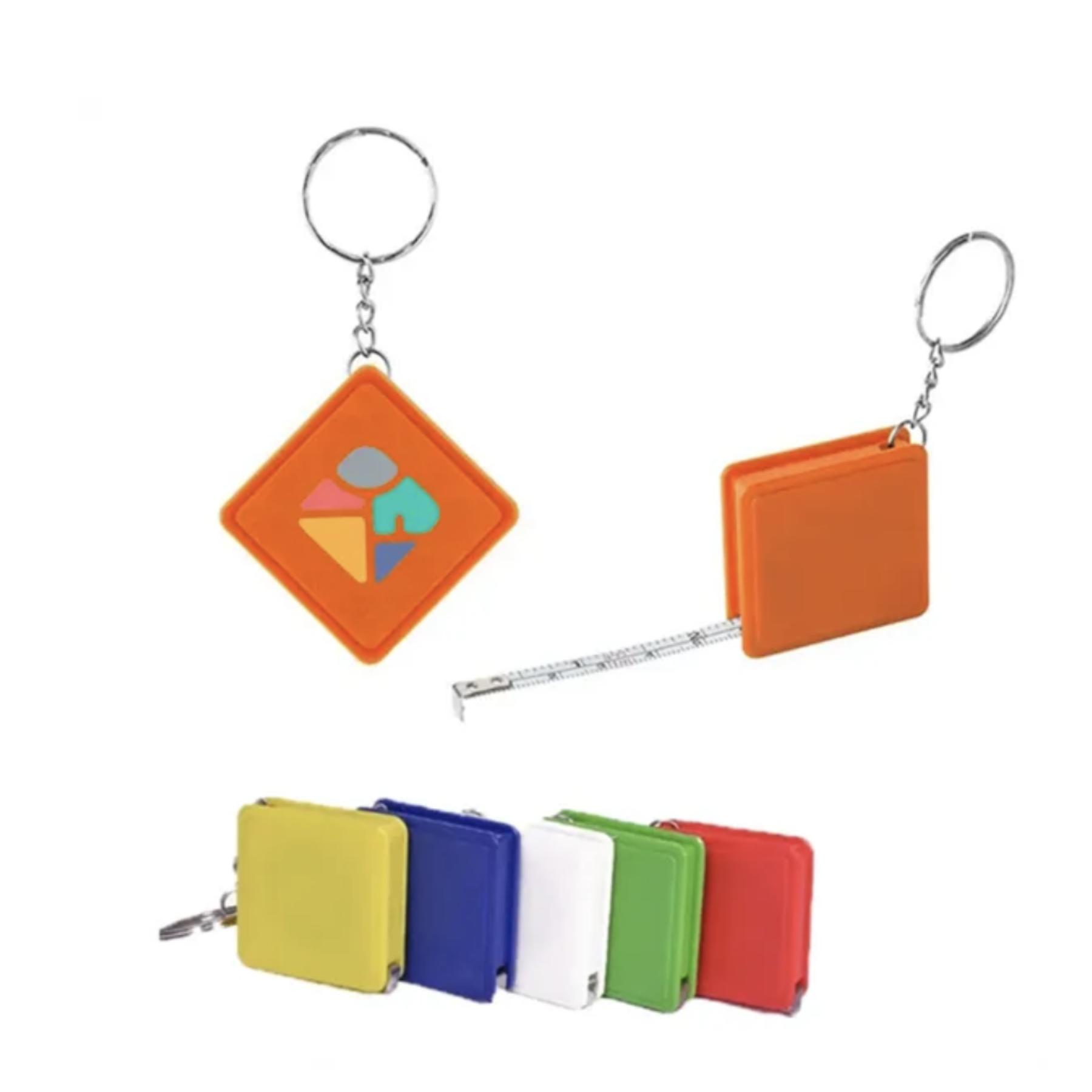Square Tape Measure Keychain