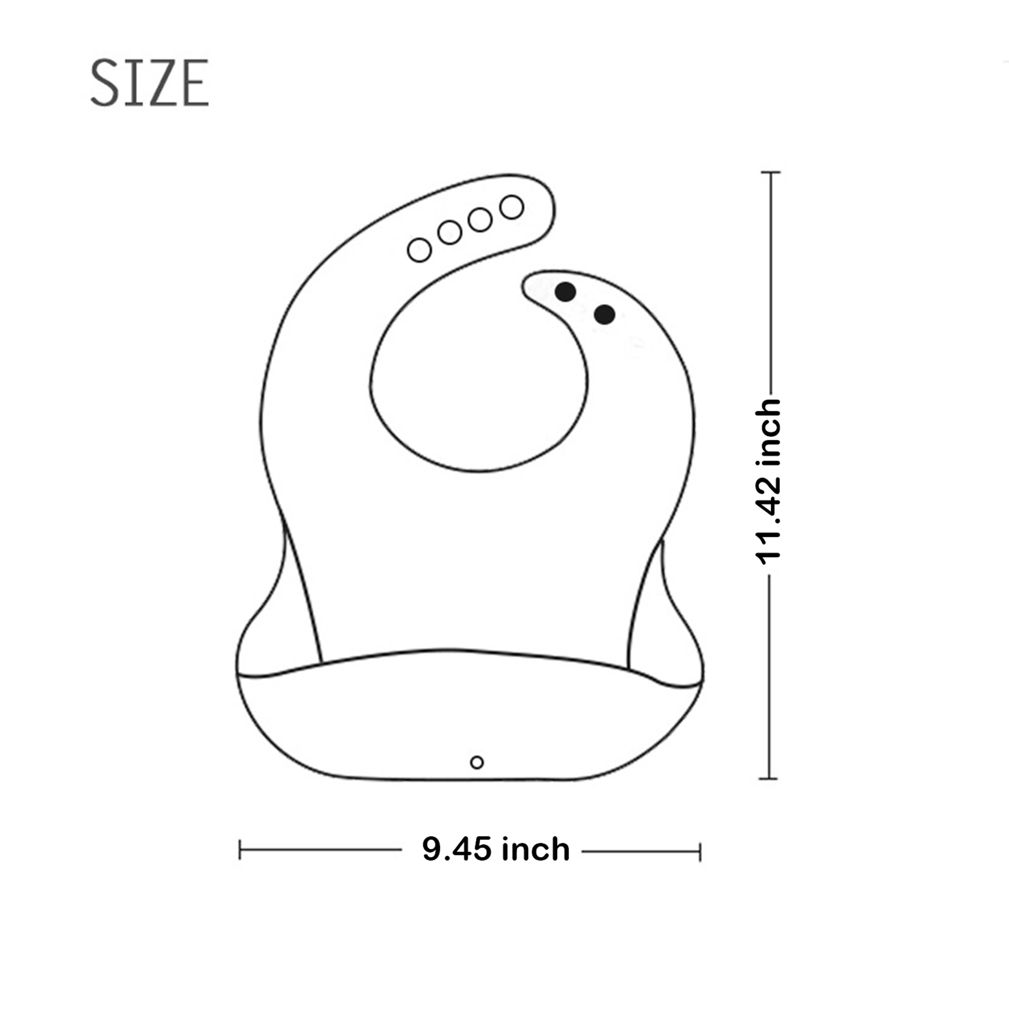 Food-Grade Silicone Baby Bibs - Adjustable Neck, Easy Clean 5