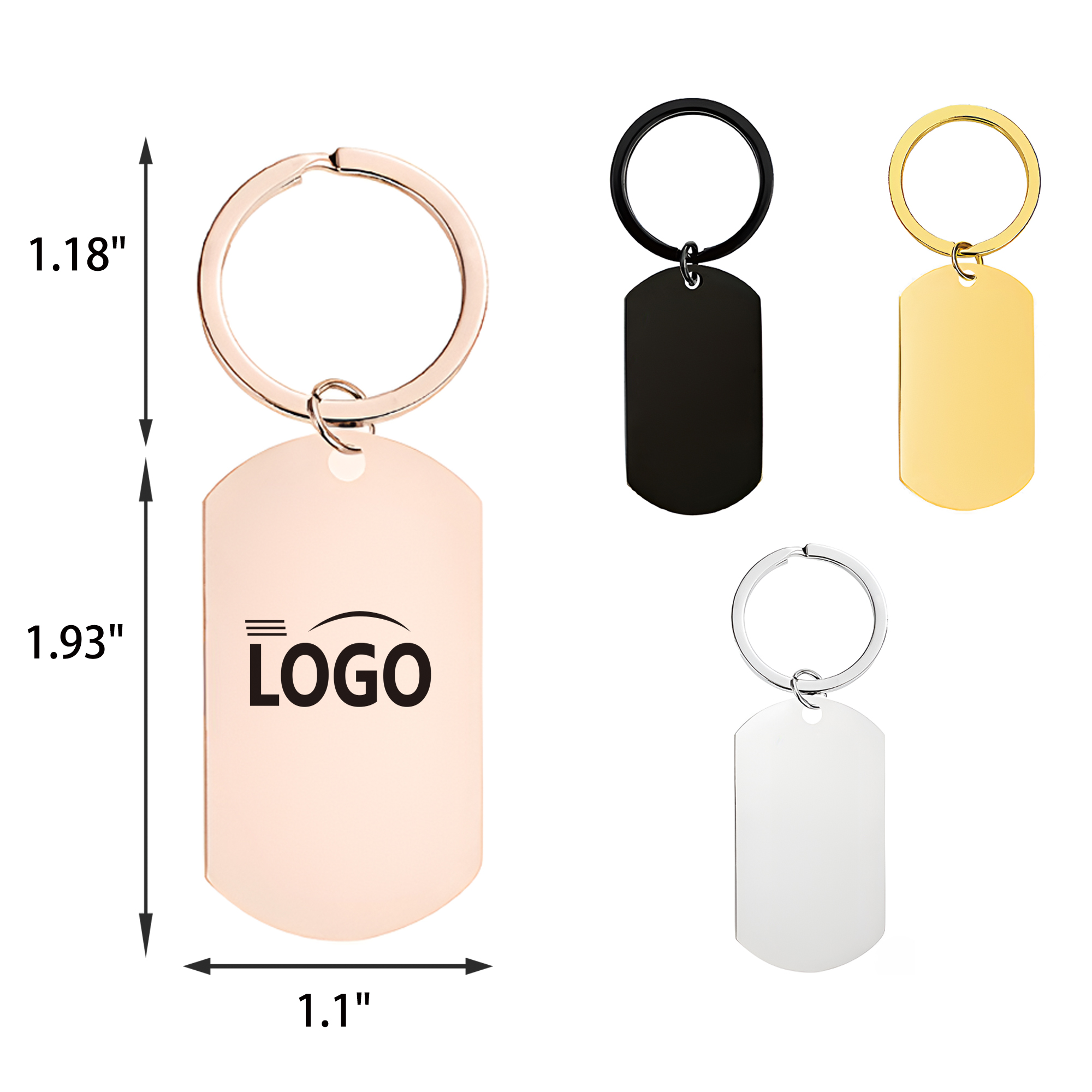 MOQ 50 PCS Stylish Stainless Steel Keychain